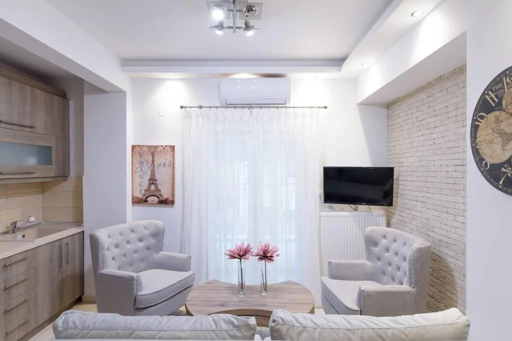 Seating area in Lassani cozy and quiet, 2 bedroom apartm with spacious balcony