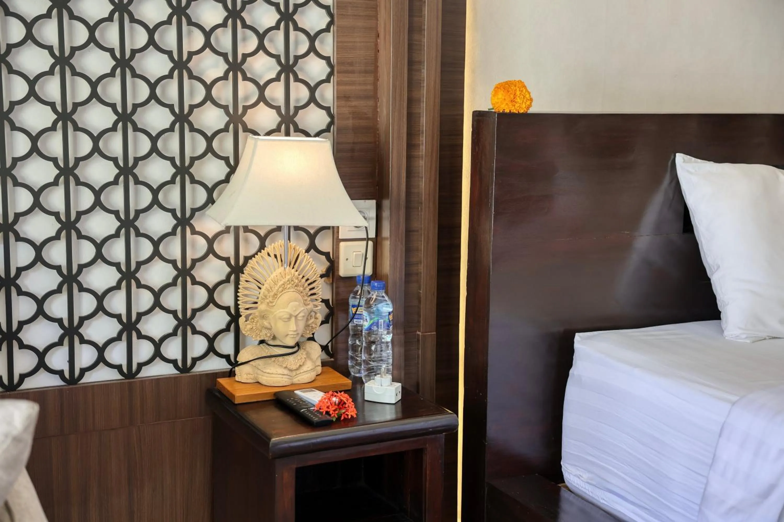 Bed in Kelingking Mesari Villa and Spa