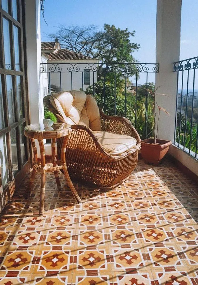Balcony/Terrace in Pousada Beija Flor