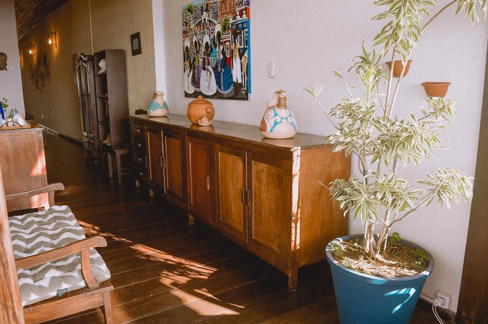 Seating area in Pousada Beija Flor