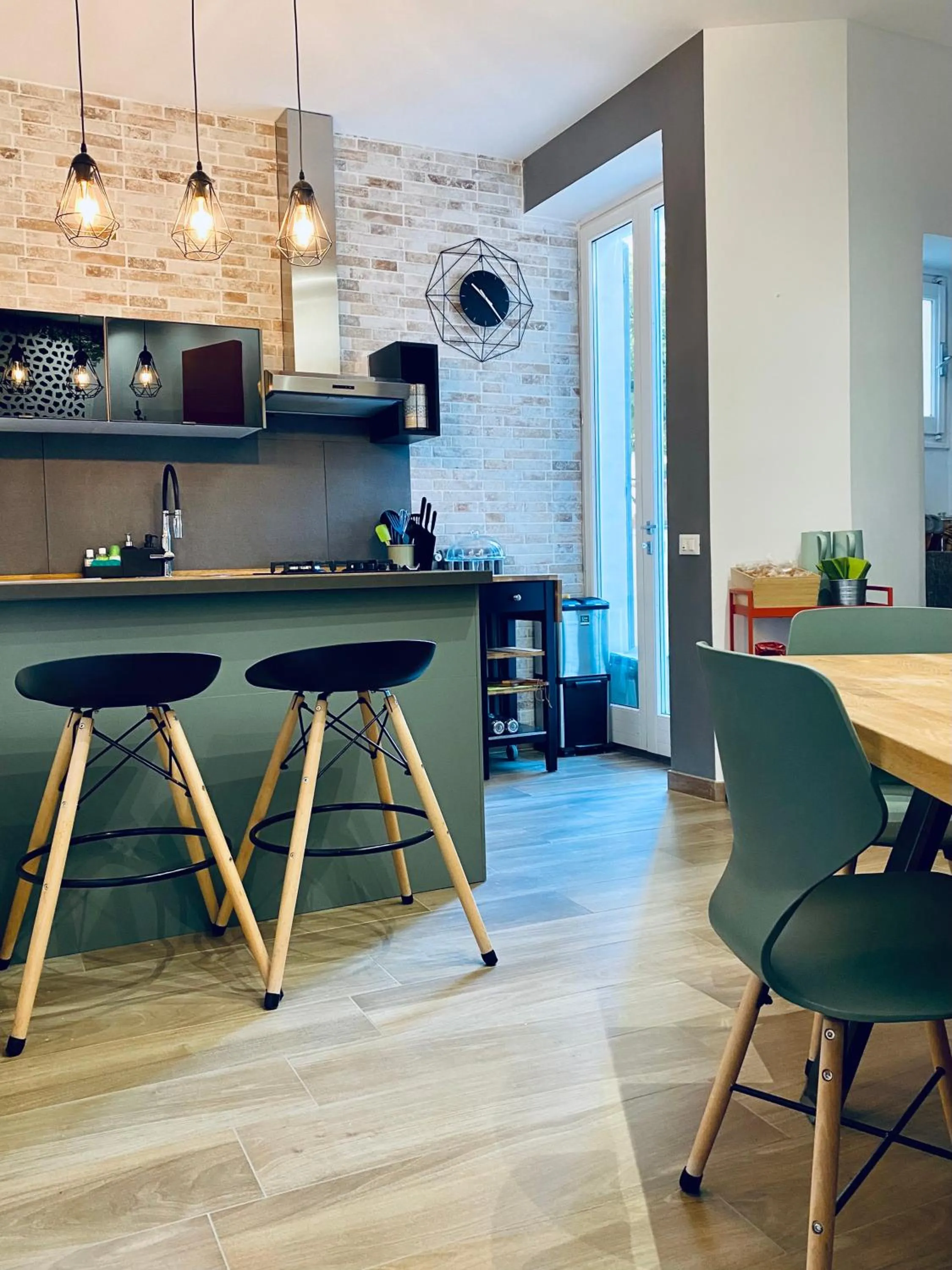 Communal kitchen in B&B Monteverdi L'Arancio