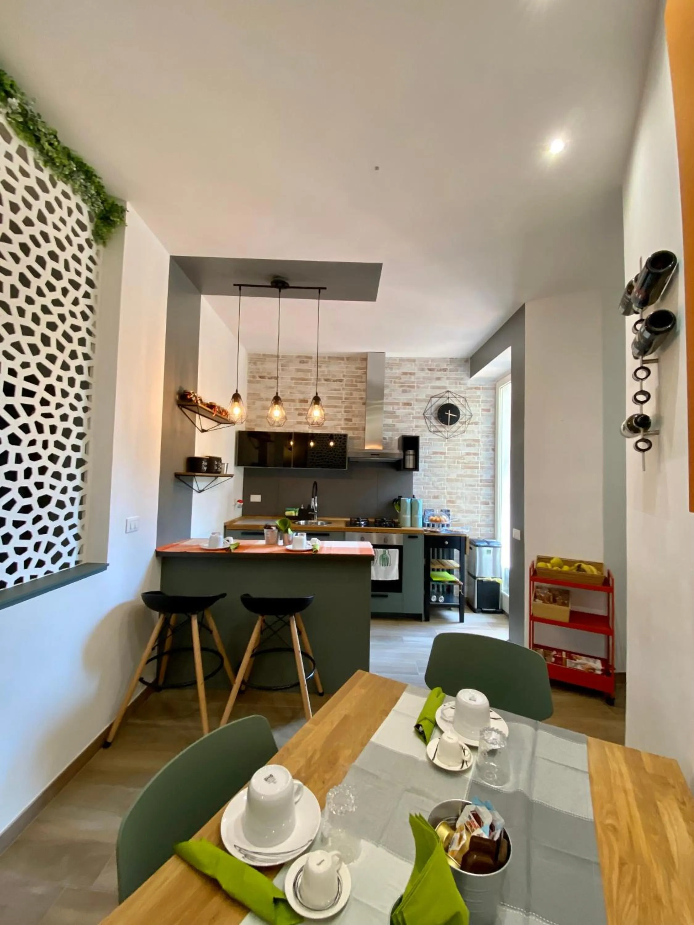 Communal kitchen in B&B Monteverdi L'Arancio