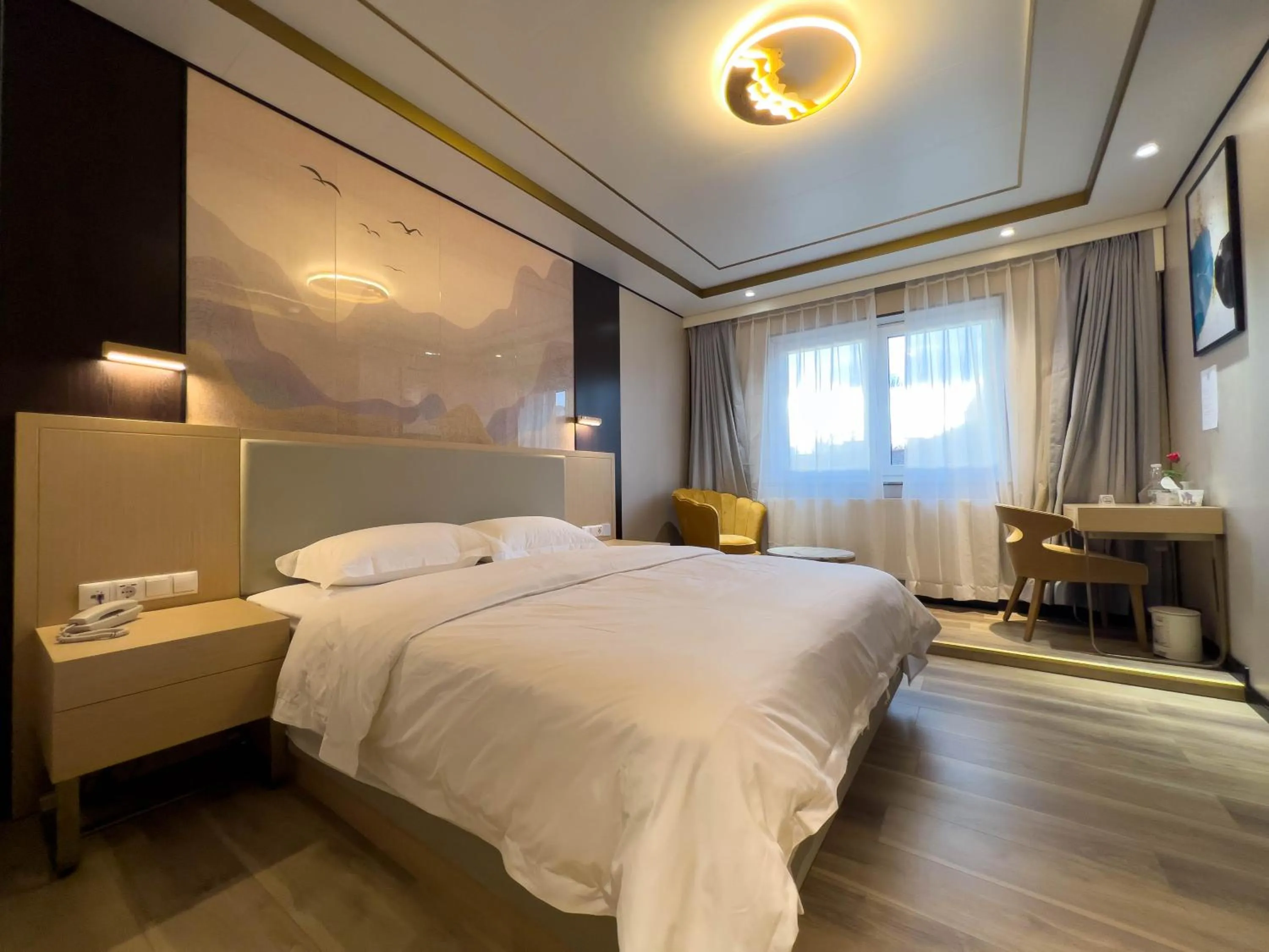 Bed in Mr.Liao Hotel
