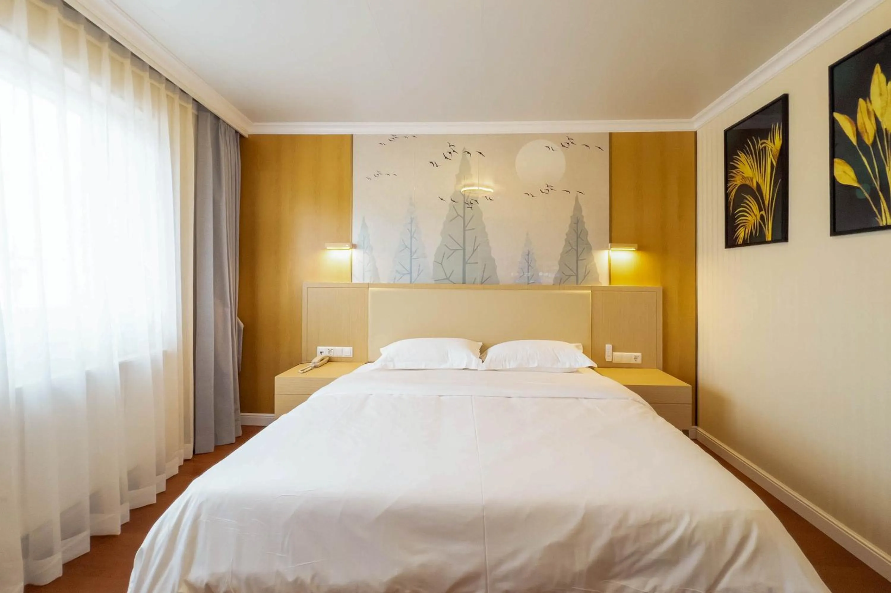 Bed in Mr.Liao Hotel