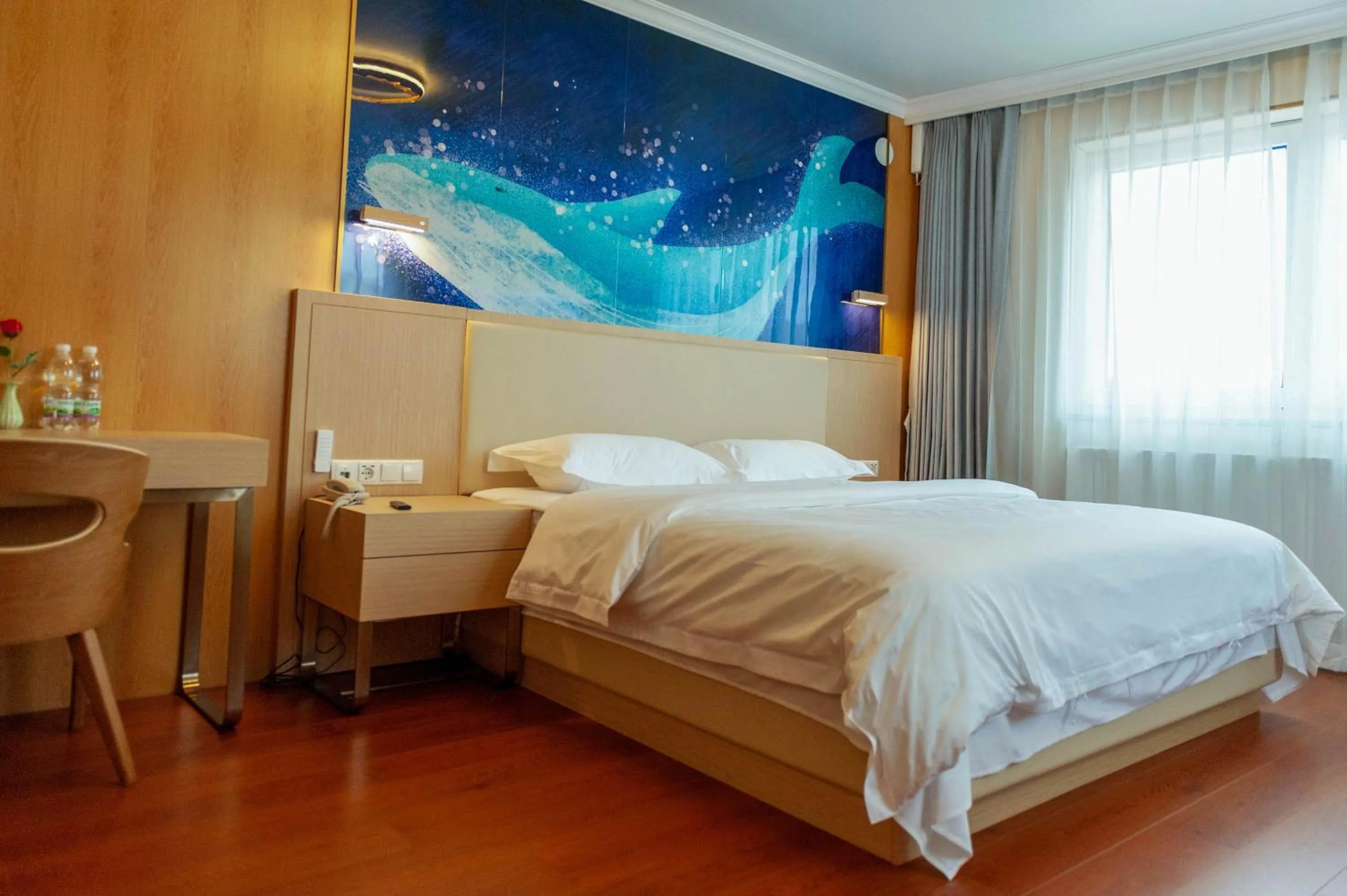 Bed in Mr.Liao Hotel