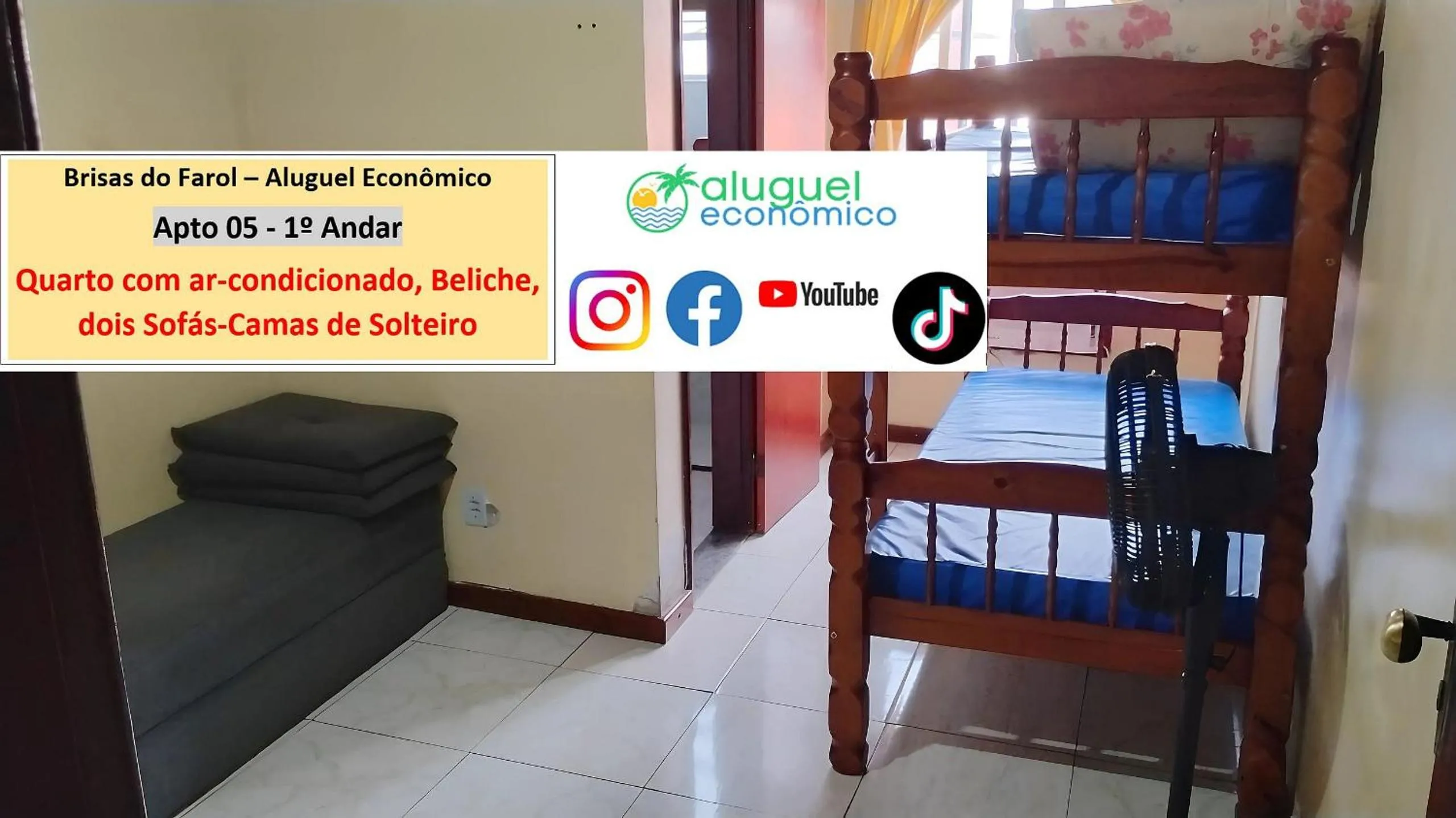 Bedroom, Bed in Arraial do Cabo - Brisas do Farol - Aluguel Econômico