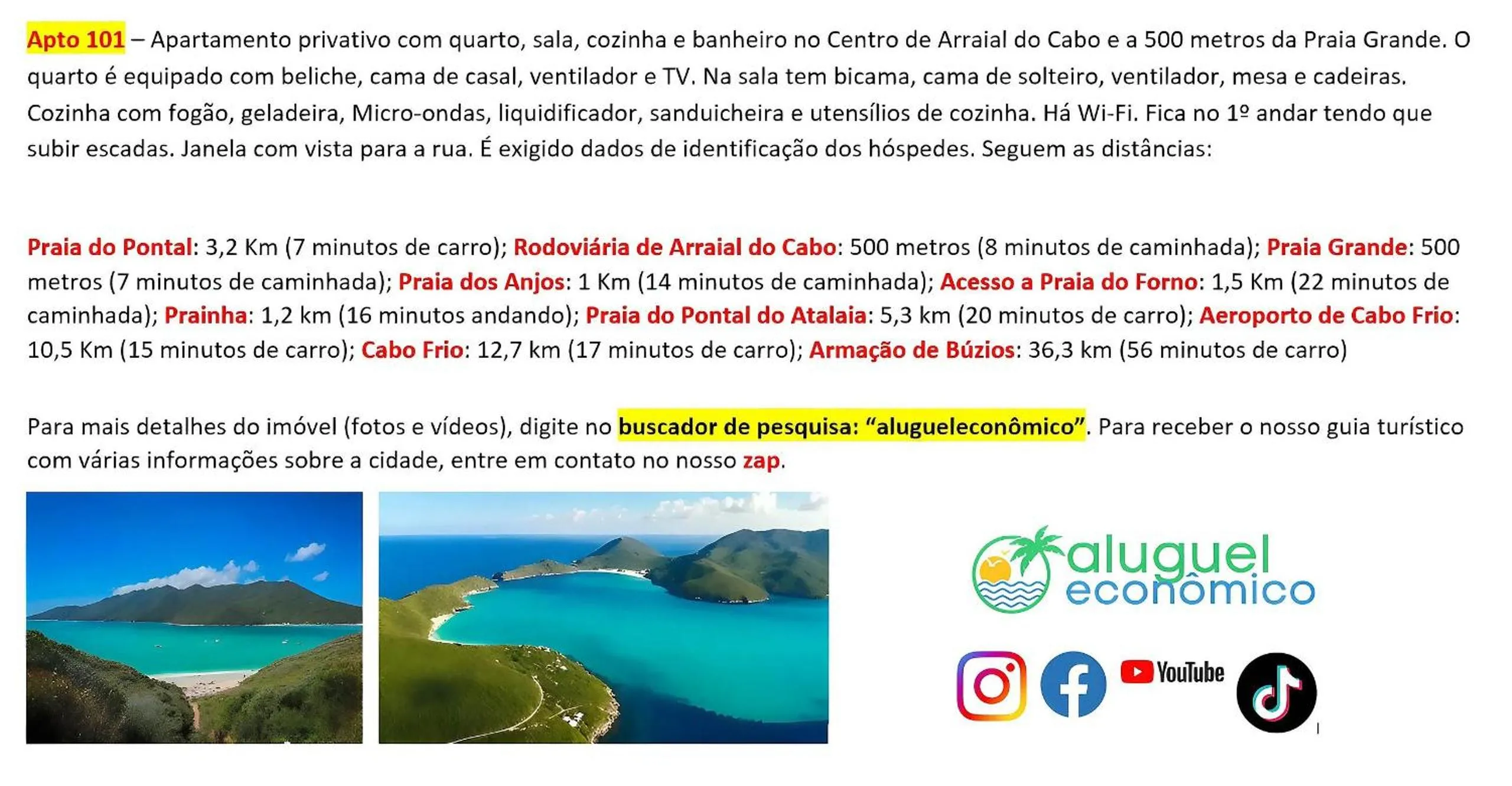 Activities in Arraial do Cabo - Brisas do Farol - Aluguel Econômico