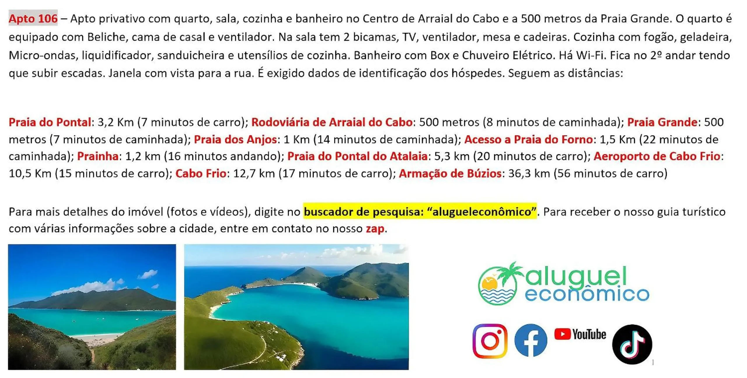 Activities in Arraial do Cabo - Brisas do Farol - Aluguel Econômico