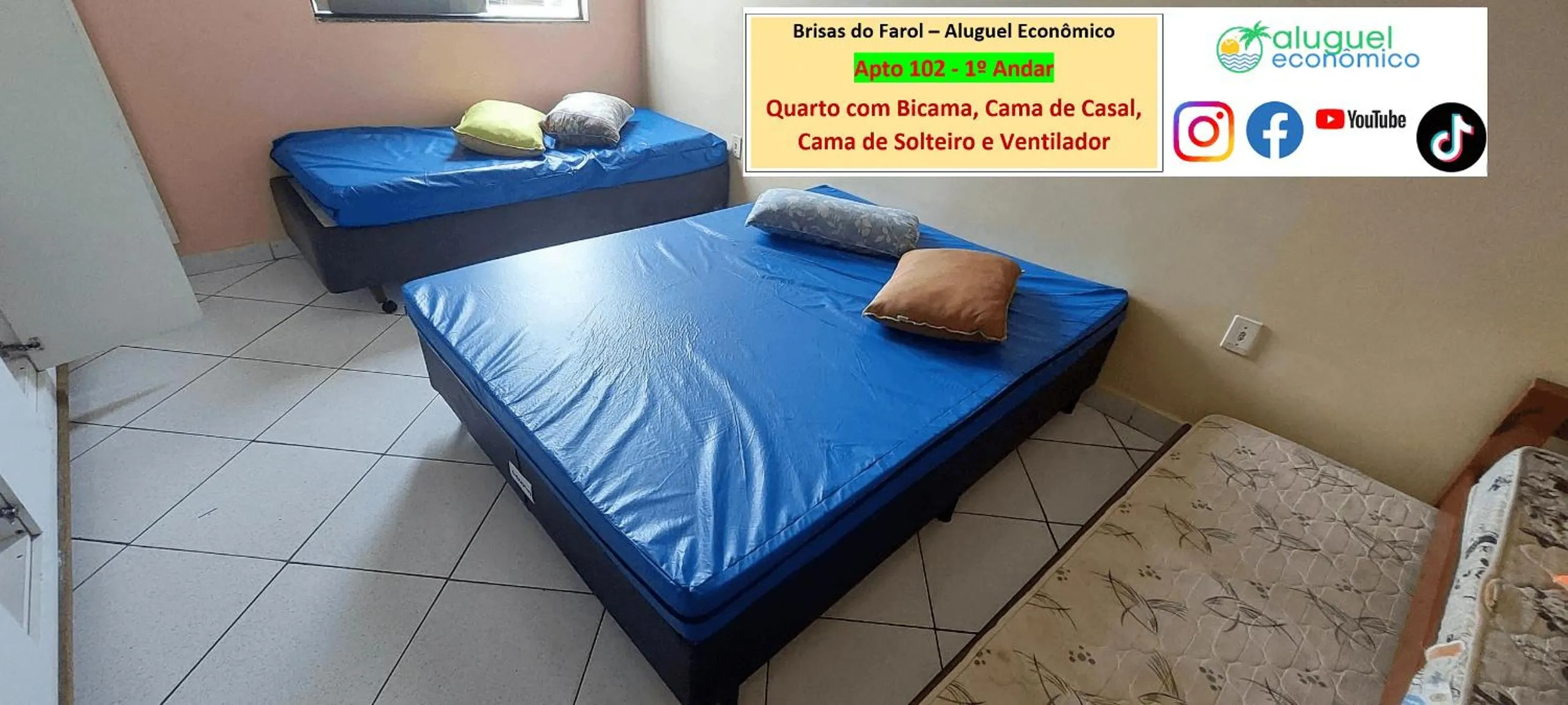 Bedroom, Bed in Arraial do Cabo - Brisas do Farol - Aluguel Econômico