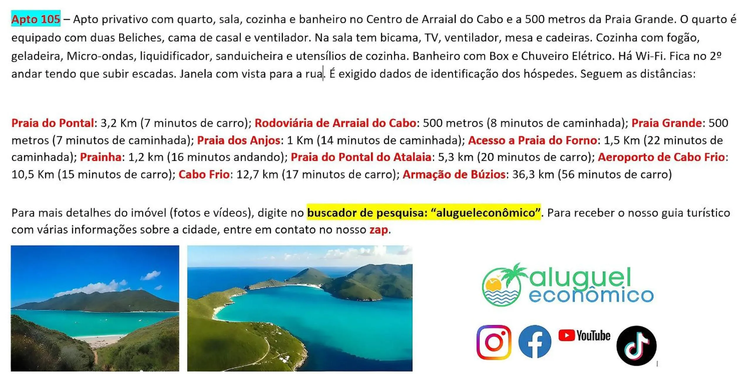 Activities in Arraial do Cabo - Brisas do Farol - Aluguel Econômico