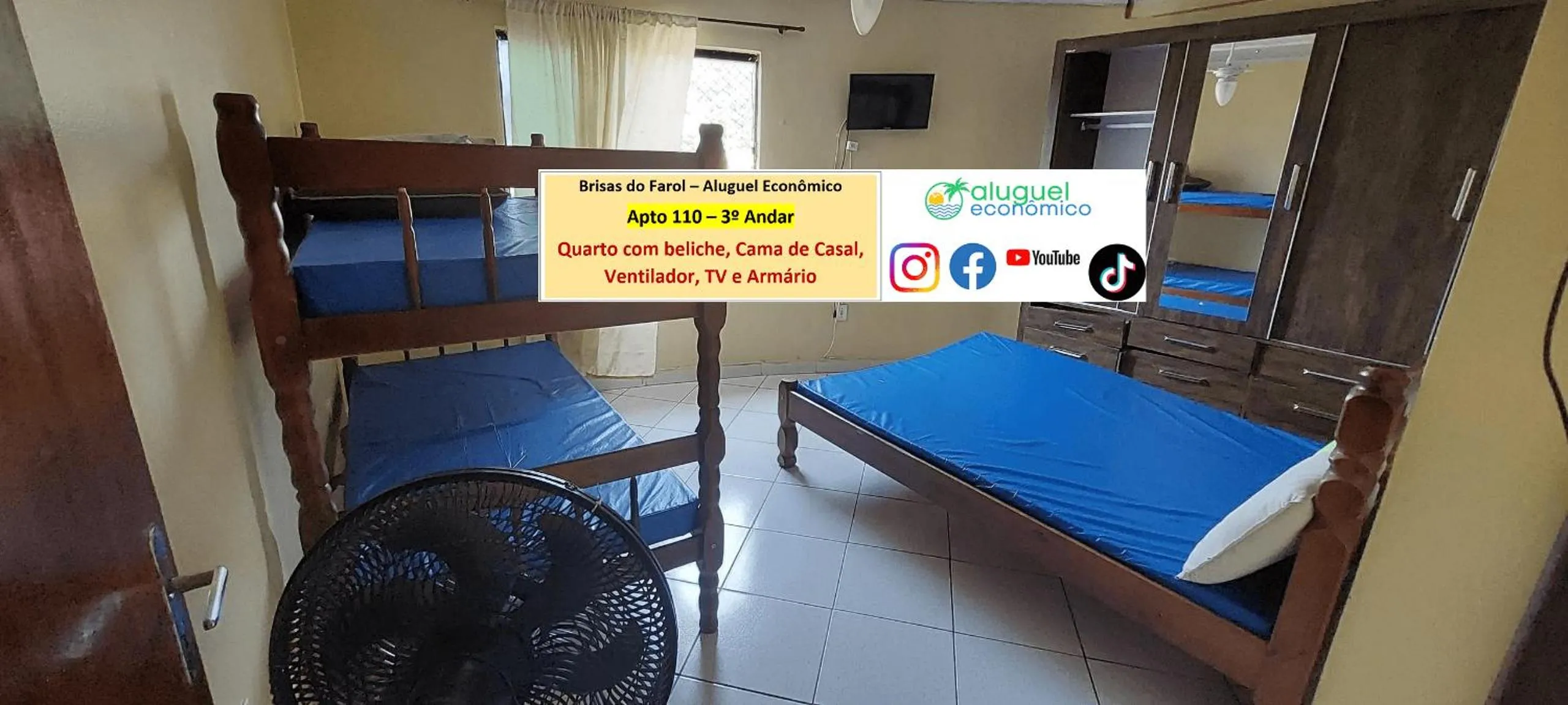 Bedroom, Bed in Arraial do Cabo - Brisas do Farol - Aluguel Econômico