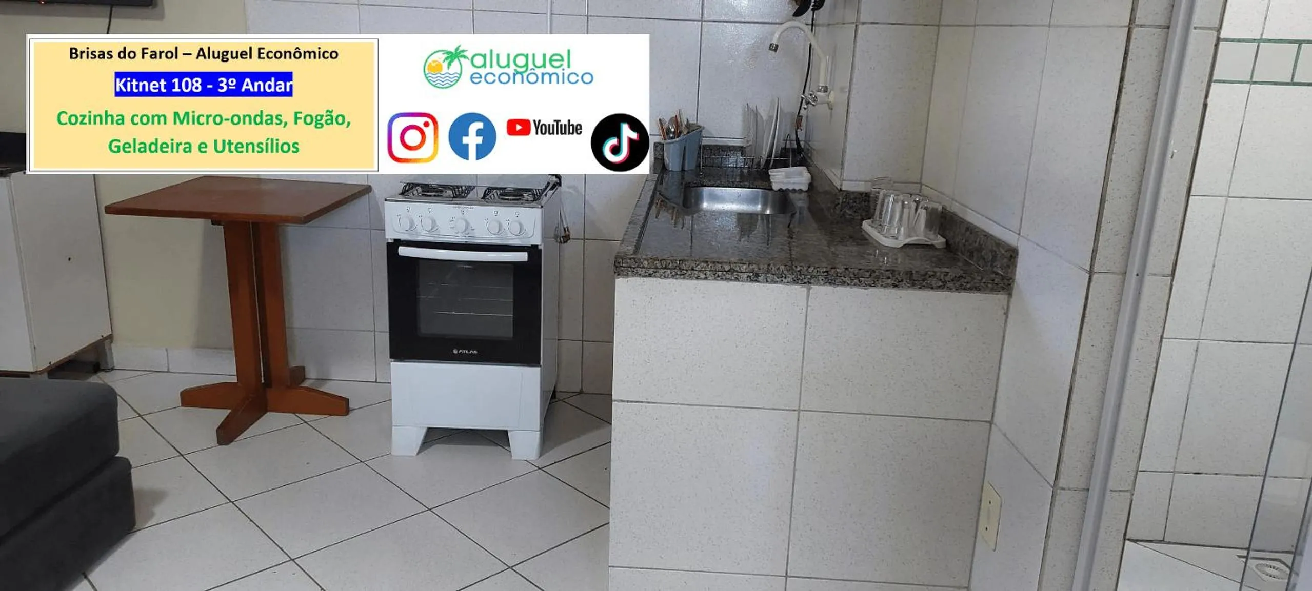 Kitchen or kitchenette in Arraial do Cabo - Brisas do Farol - Aluguel Econômico
