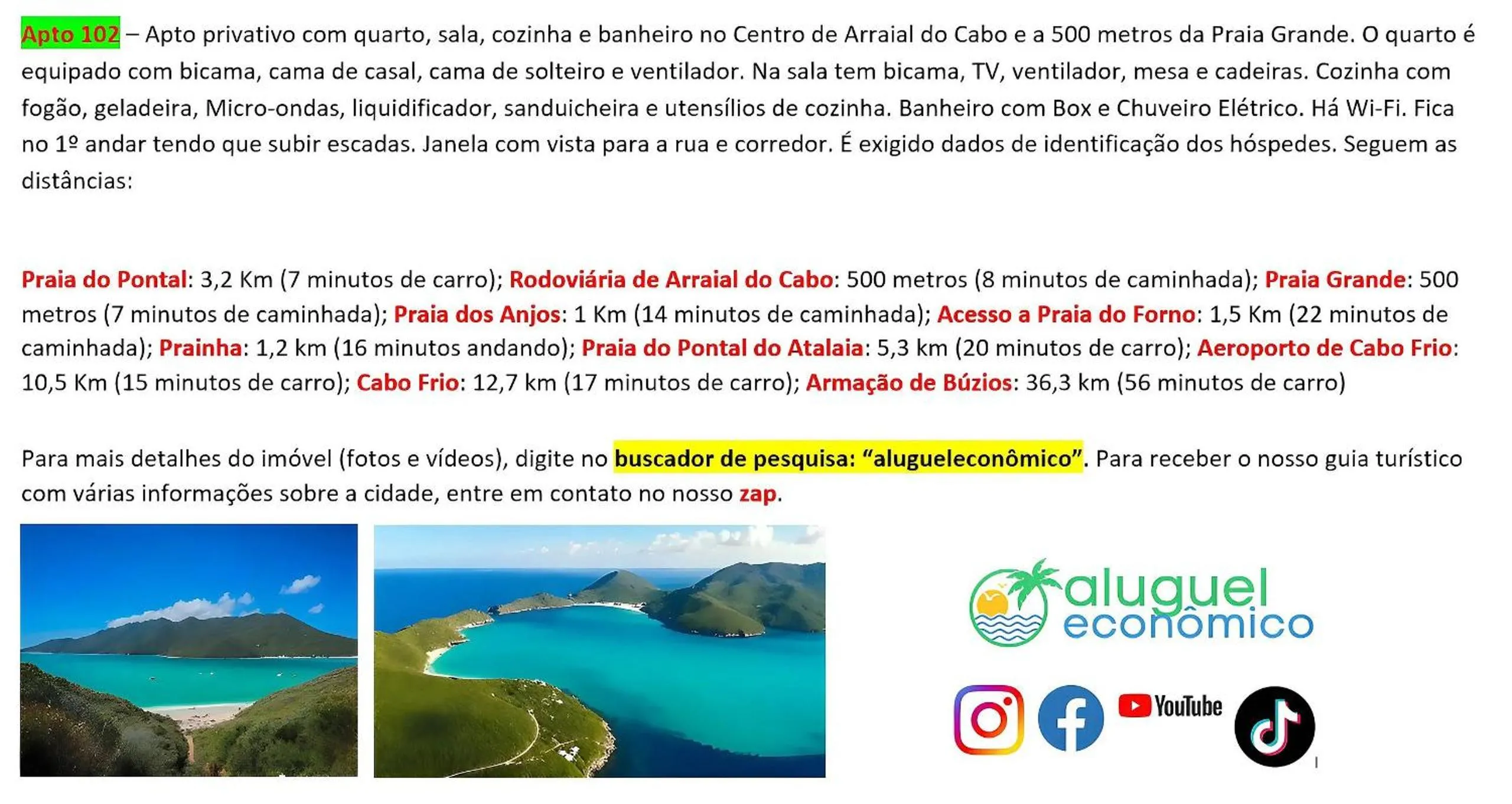 Activities in Arraial do Cabo - Brisas do Farol - Aluguel Econômico