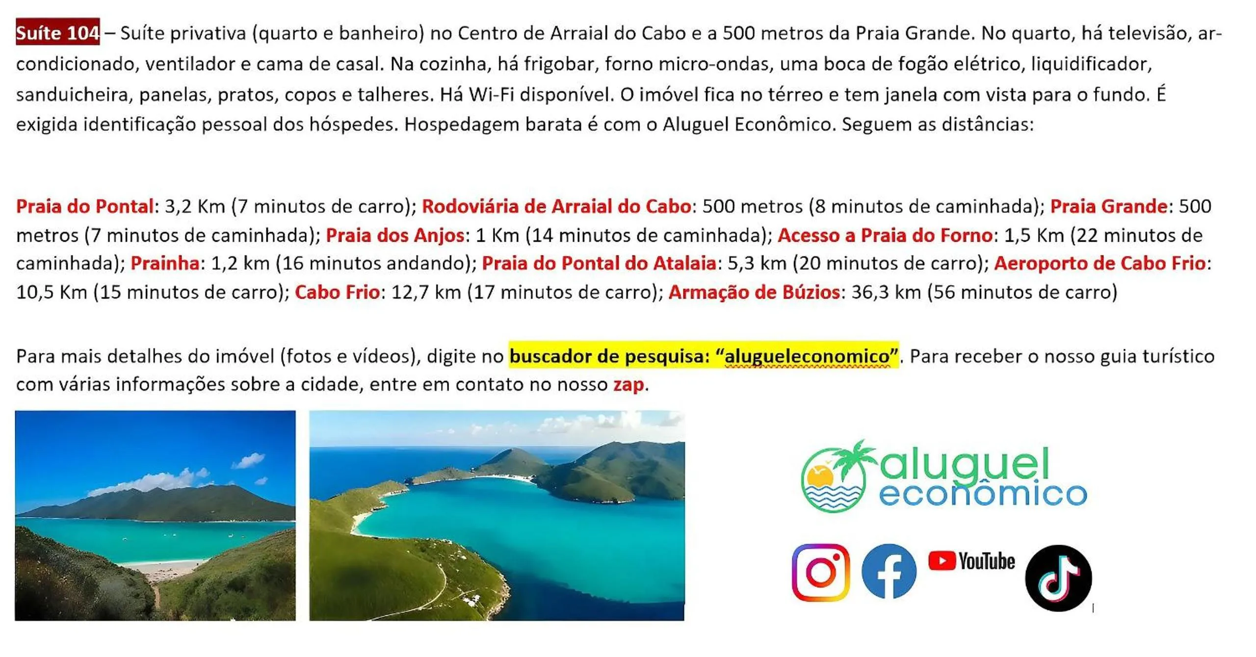 Activities in Arraial do Cabo - Brisas do Farol - Aluguel Econômico