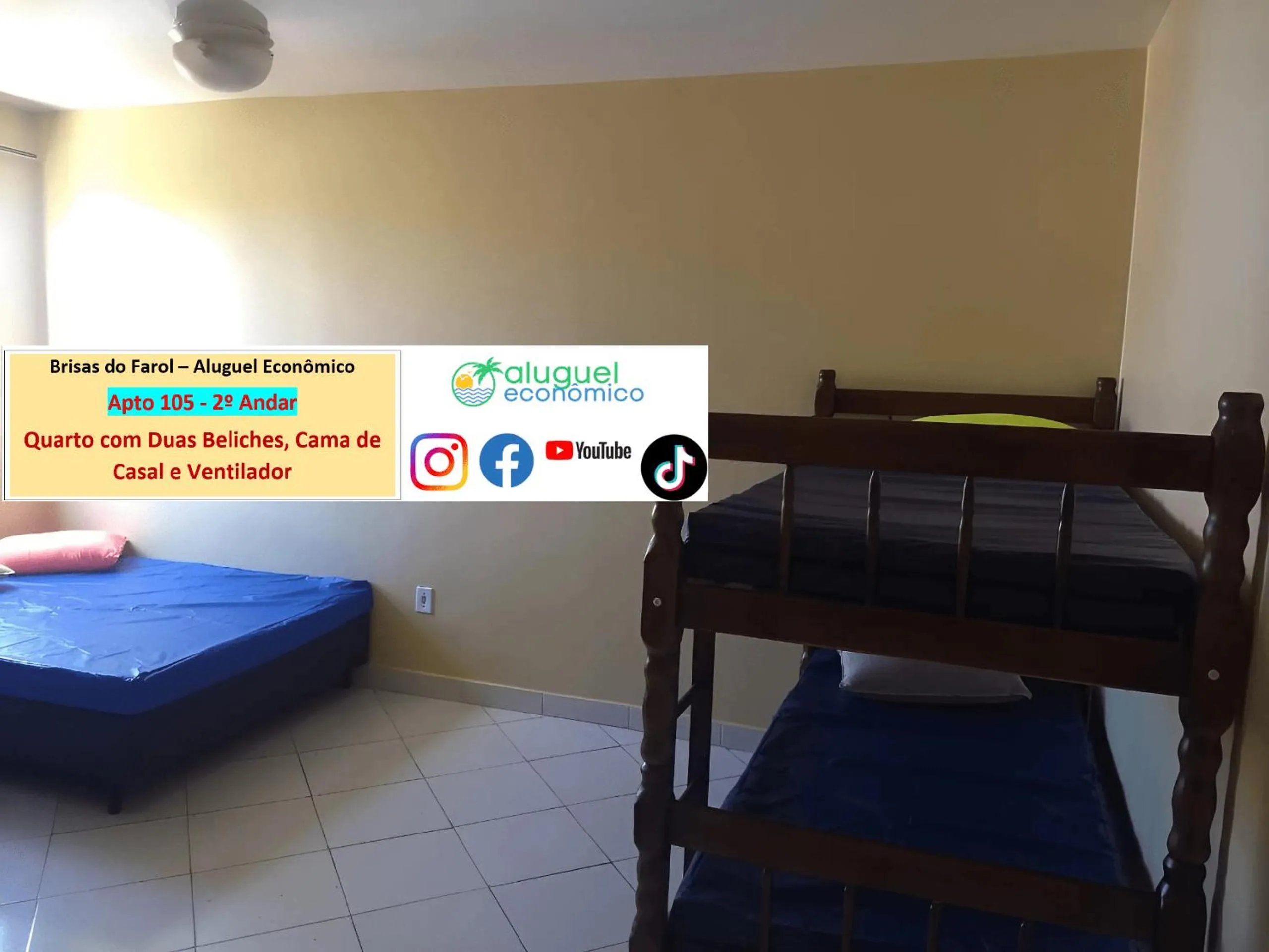 Bedroom, Bed in Arraial do Cabo - Brisas do Farol - Aluguel Econômico