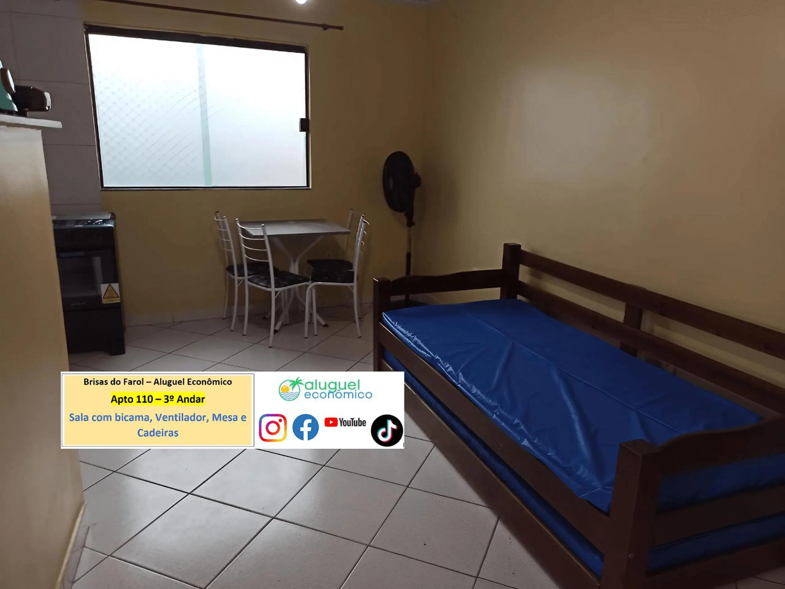 Living room, Bed in Arraial do Cabo - Brisas do Farol - Aluguel Econômico