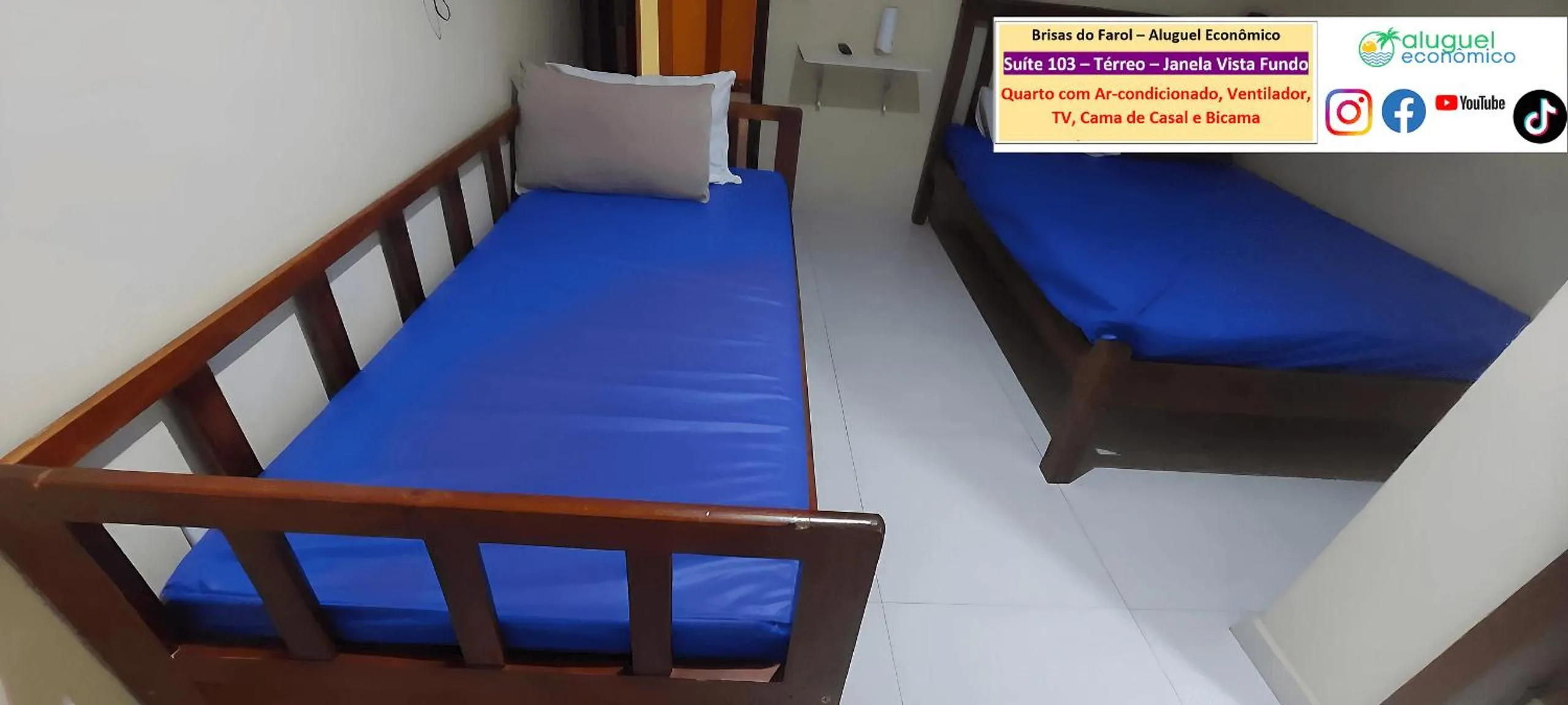 Bedroom, Bed in Arraial do Cabo - Brisas do Farol - Aluguel Econômico