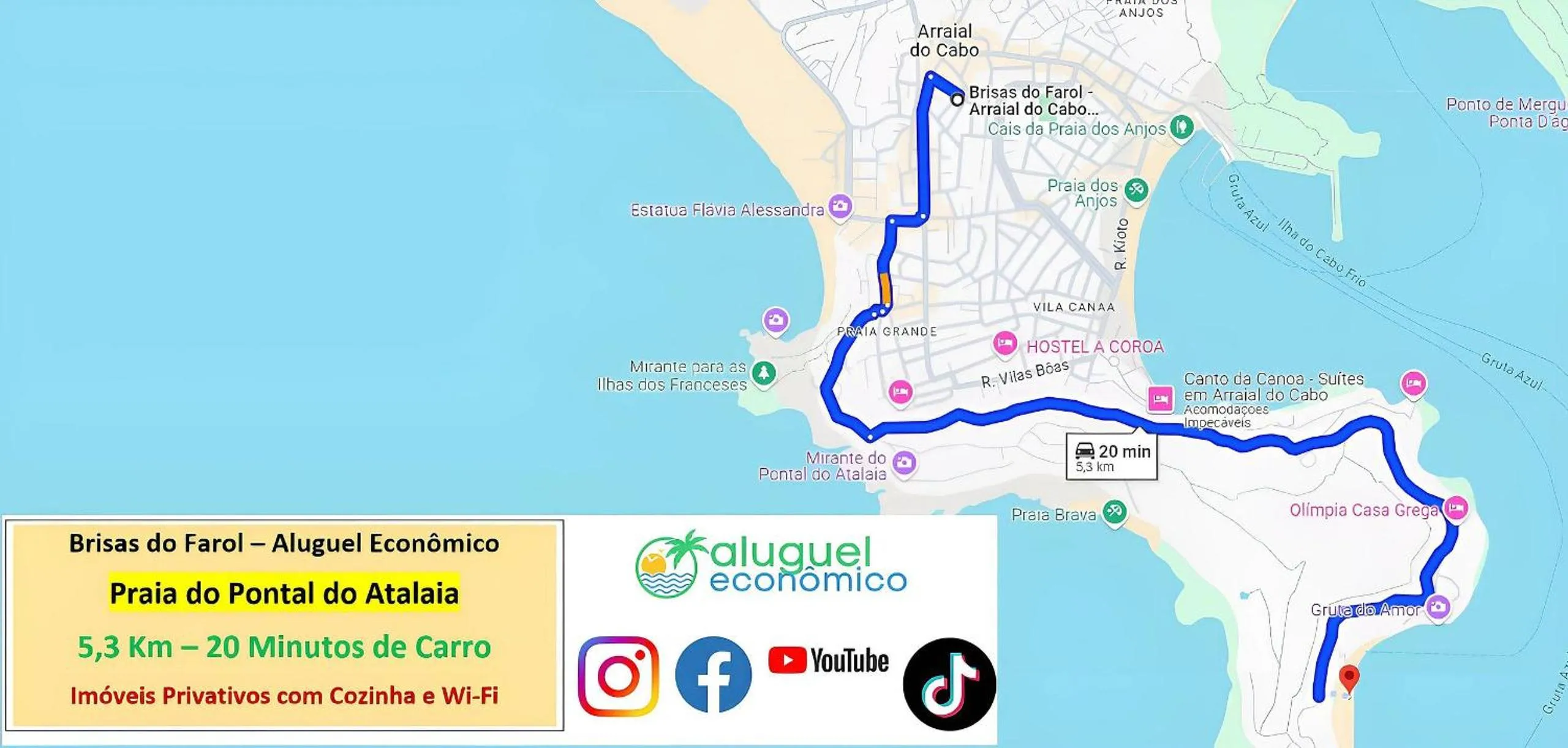 Location in Arraial do Cabo - Brisas do Farol - Aluguel Econômico