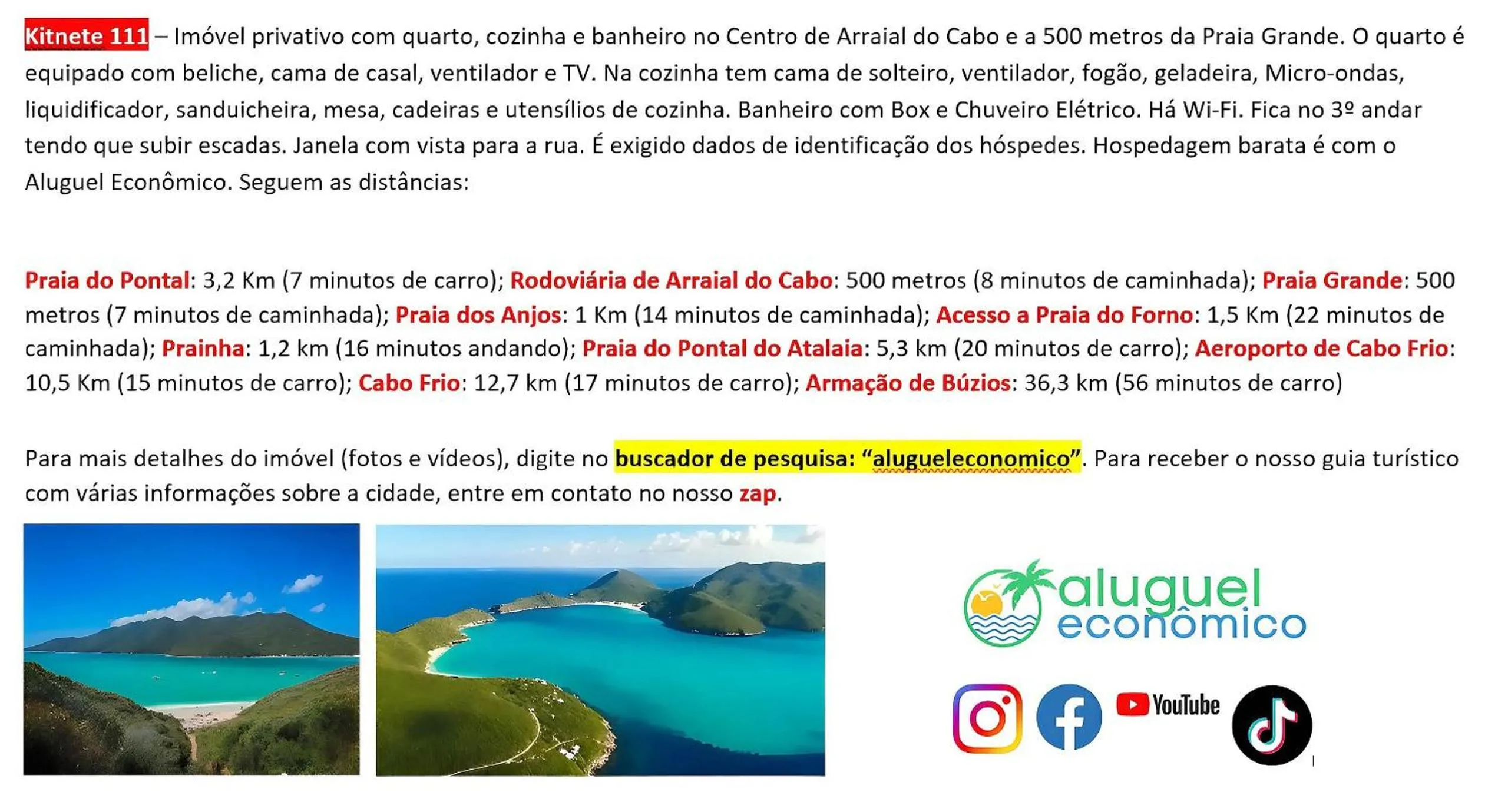 Activities in Arraial do Cabo - Brisas do Farol - Aluguel Econômico