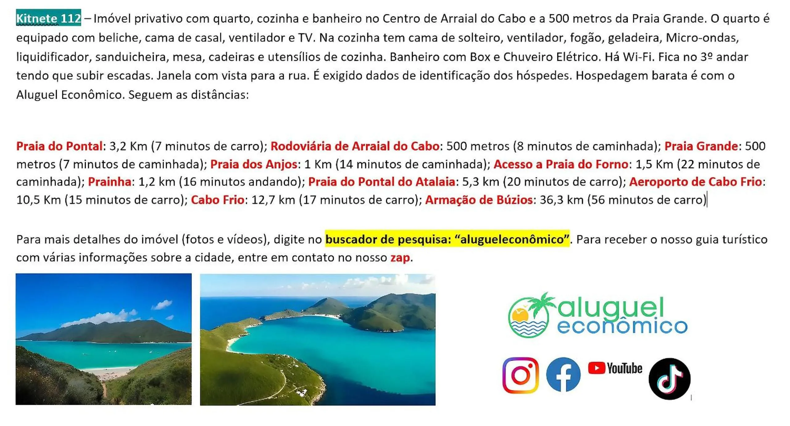 Activities in Arraial do Cabo - Brisas do Farol - Aluguel Econômico