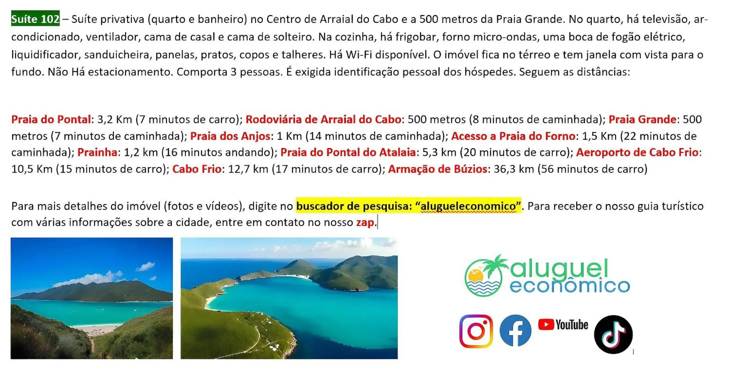 Activities in Arraial do Cabo - Brisas do Farol - Aluguel Econômico
