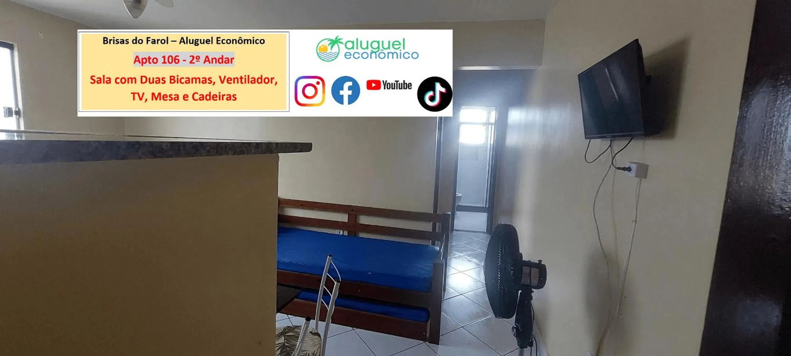 Living room in Arraial do Cabo - Brisas do Farol - Aluguel Econômico