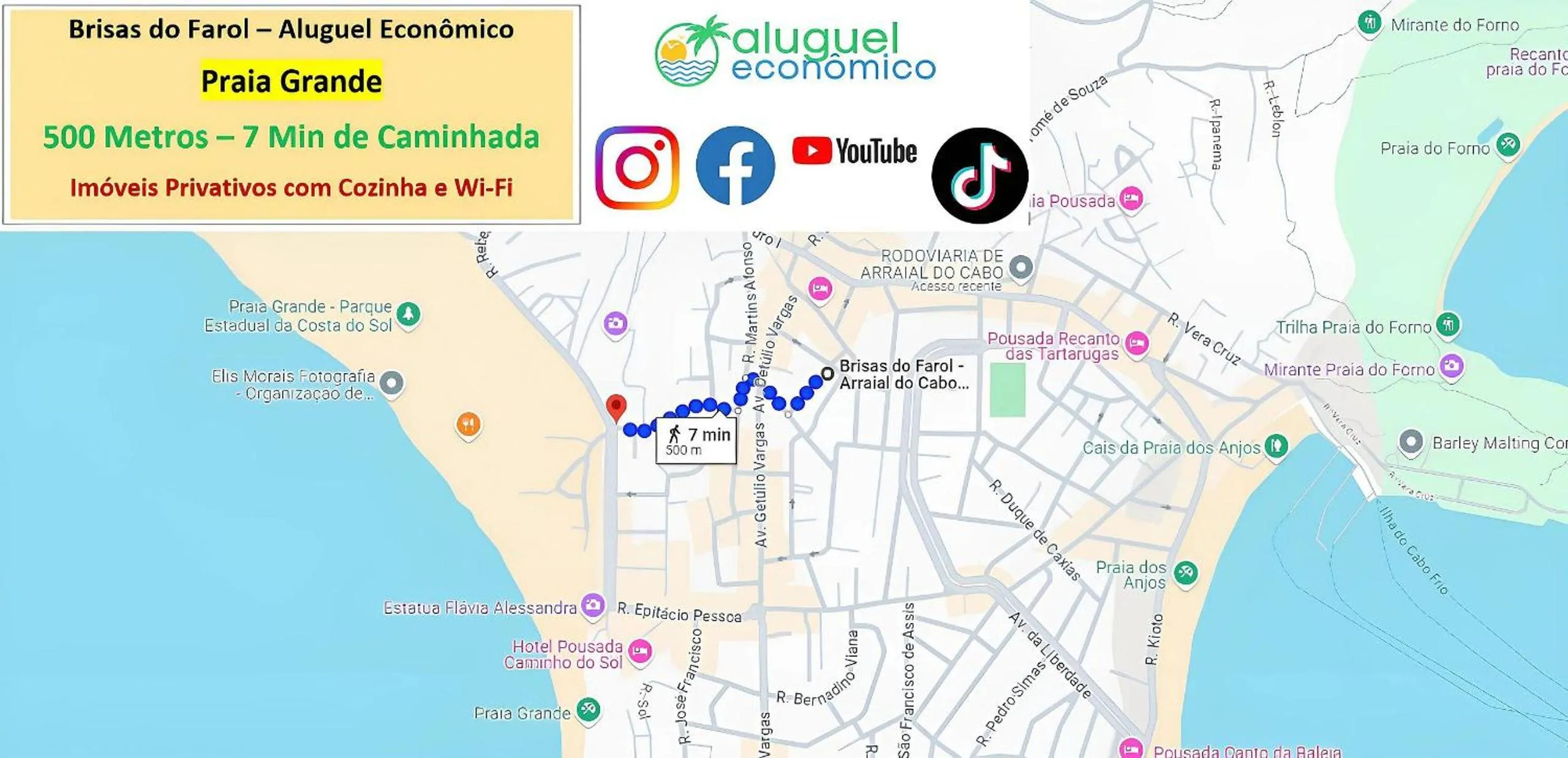 Location in Arraial do Cabo - Brisas do Farol - Aluguel Econômico