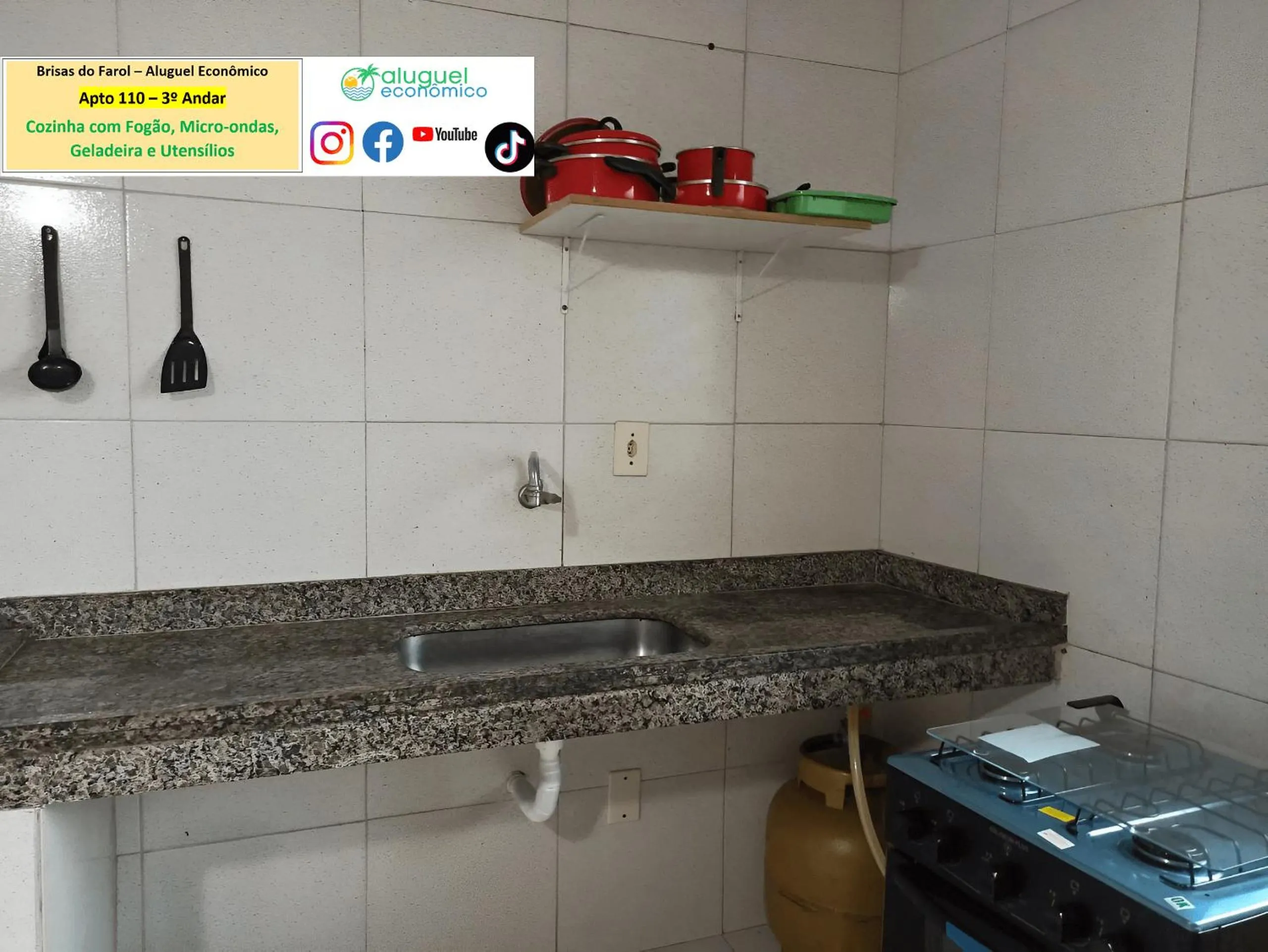 Kitchen or kitchenette in Arraial do Cabo - Brisas do Farol - Aluguel Econômico