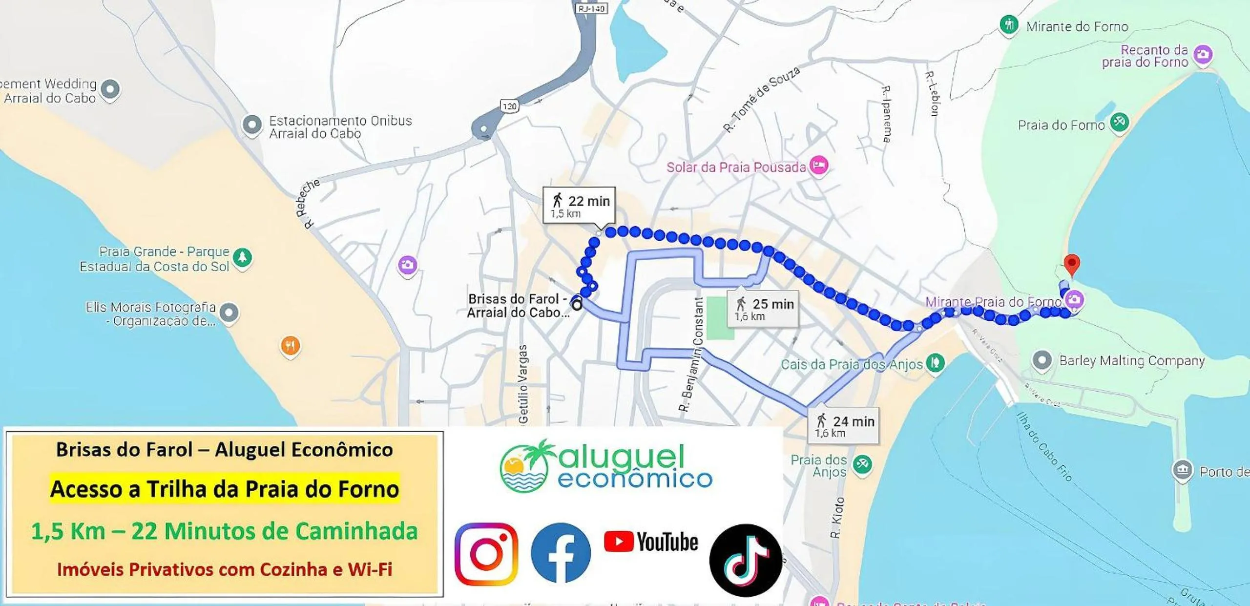 Location in Arraial do Cabo - Brisas do Farol - Aluguel Econômico