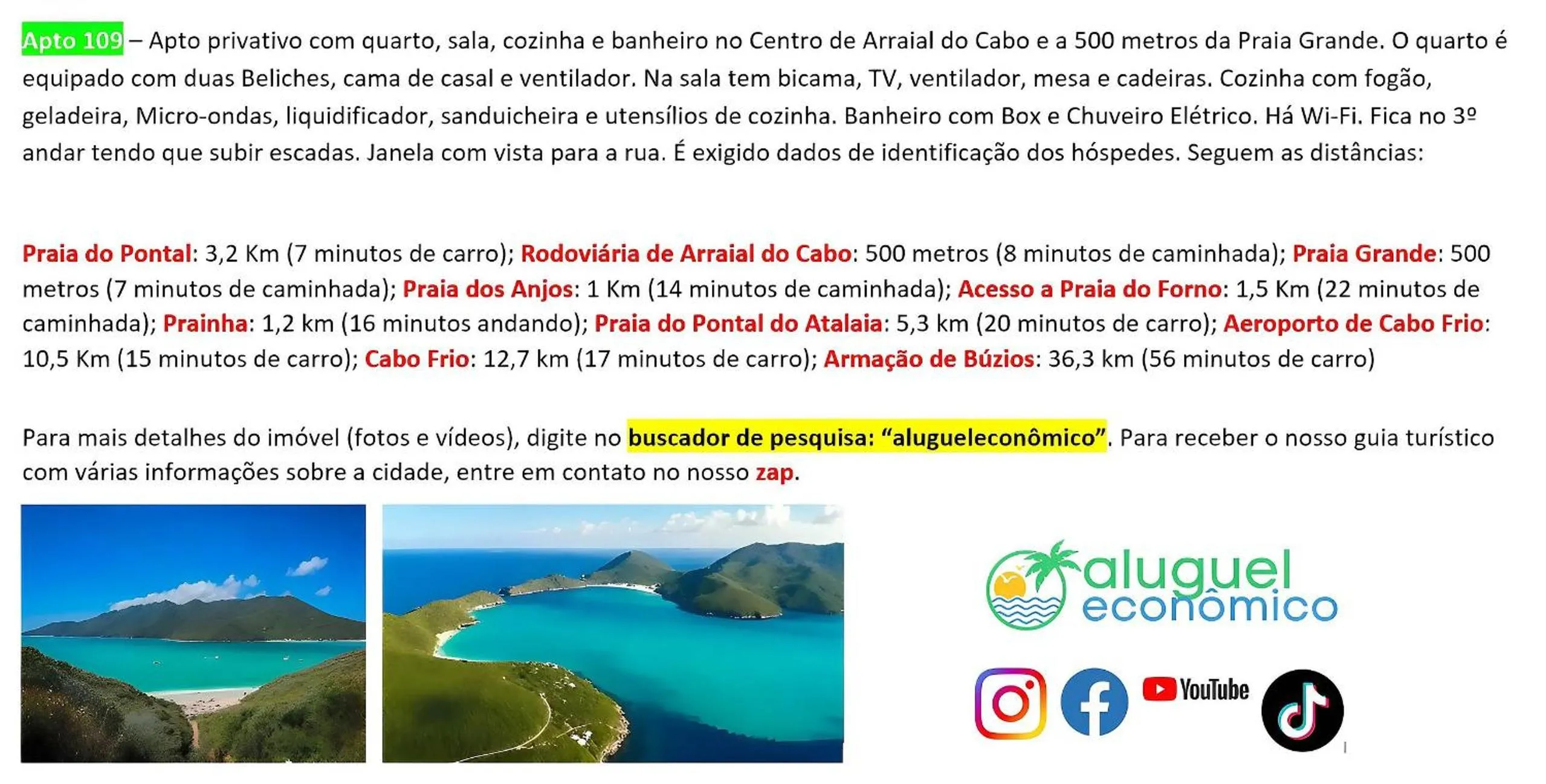 Activities in Arraial do Cabo - Brisas do Farol - Aluguel Econômico