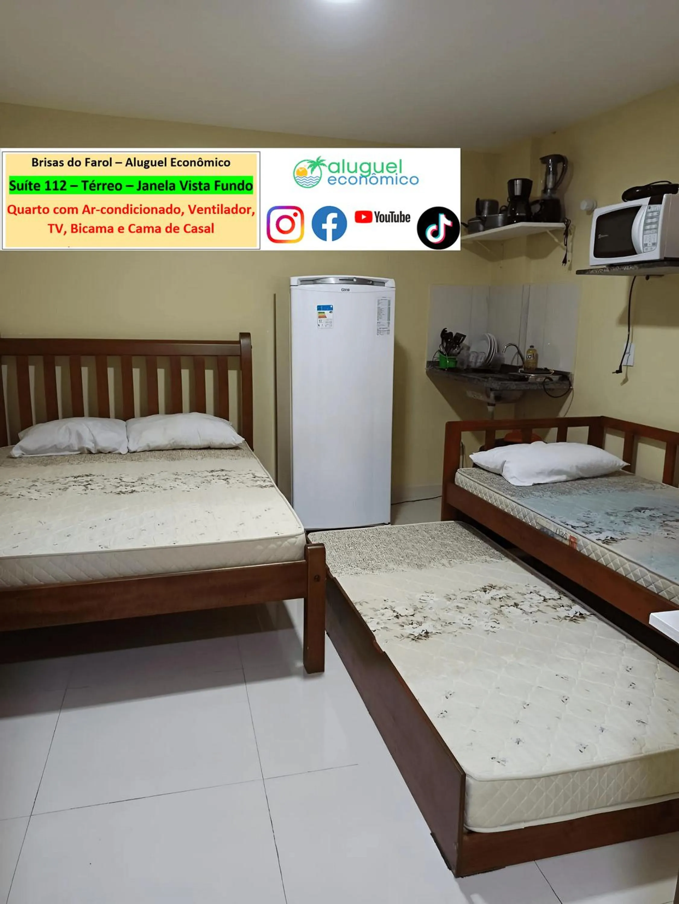Bedroom, Bed in Arraial do Cabo - Brisas do Farol - Aluguel Econômico