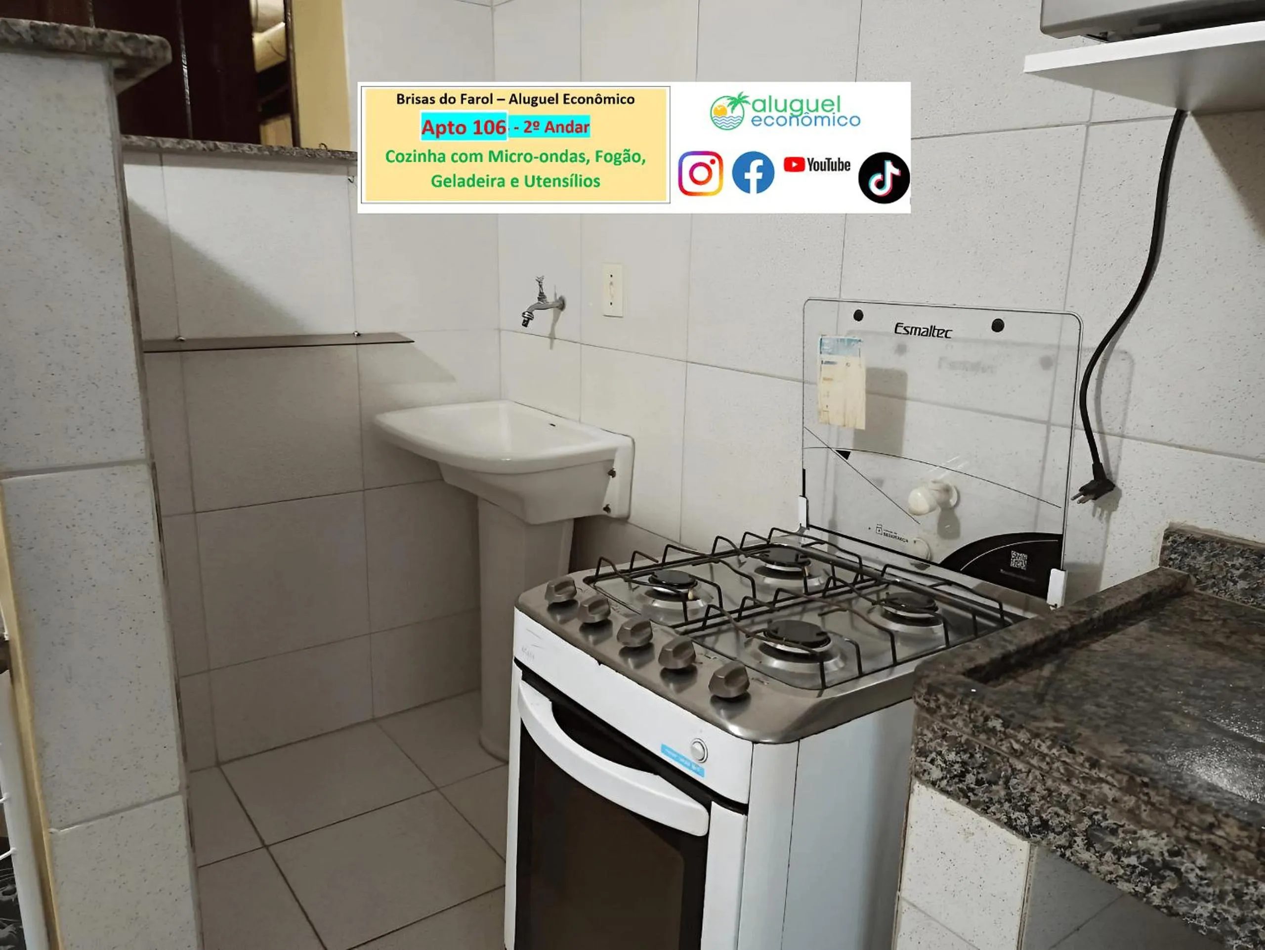 Kitchen or kitchenette in Arraial do Cabo - Brisas do Farol - Aluguel Econômico
