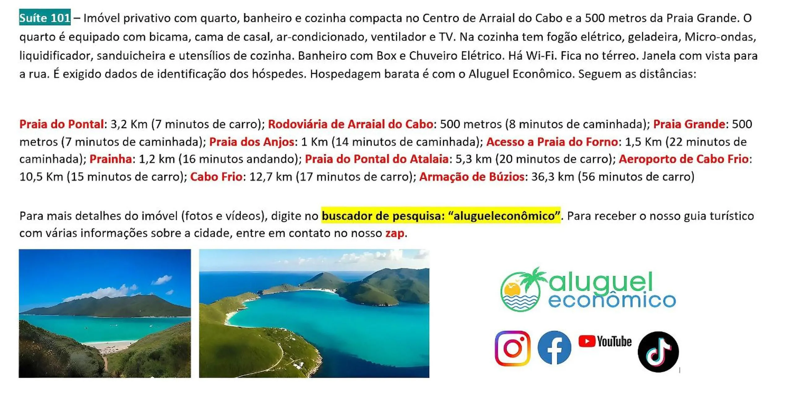 Activities in Arraial do Cabo - Brisas do Farol - Aluguel Econômico