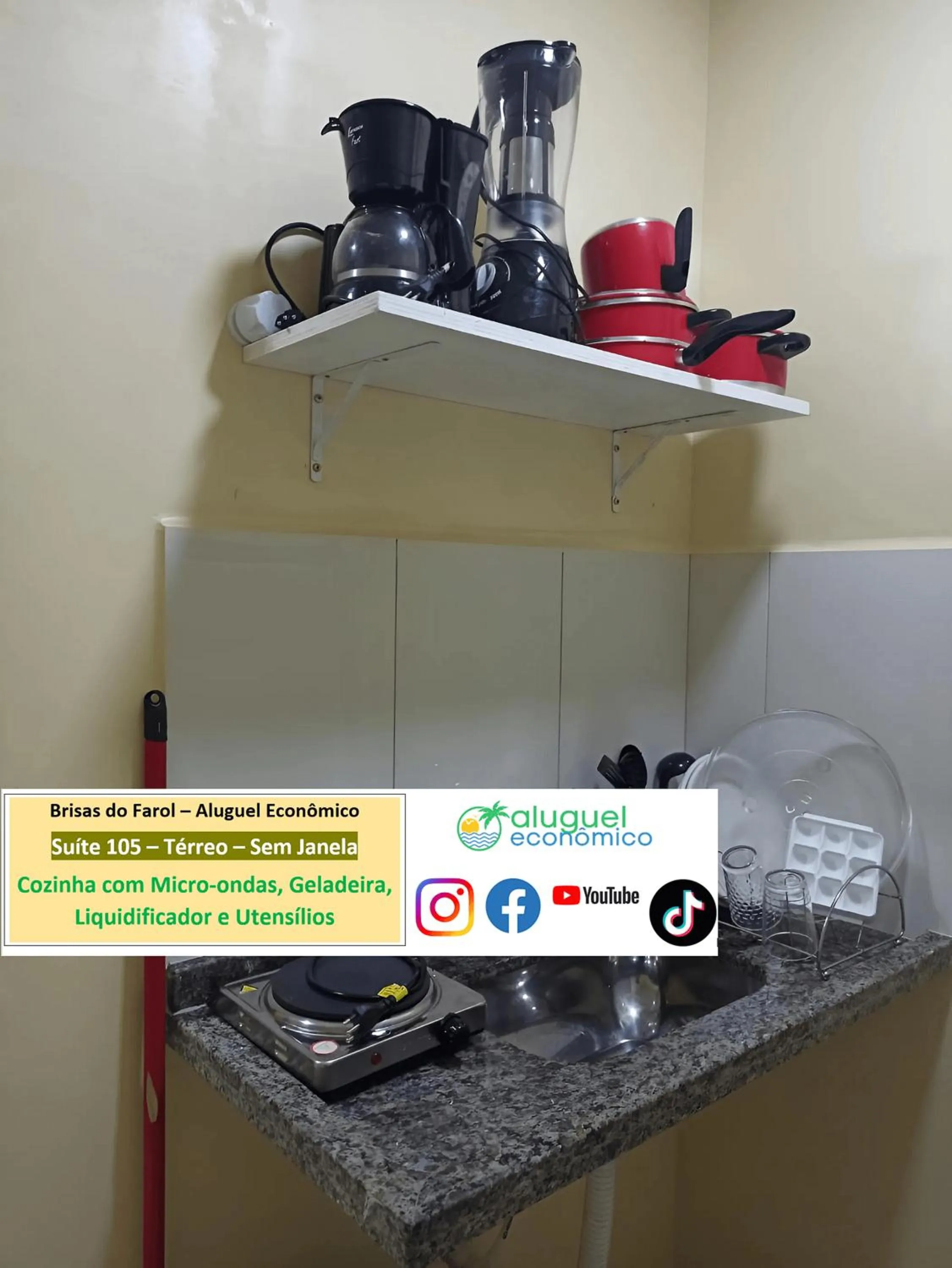 Kitchen or kitchenette in Arraial do Cabo - Brisas do Farol - Aluguel Econômico