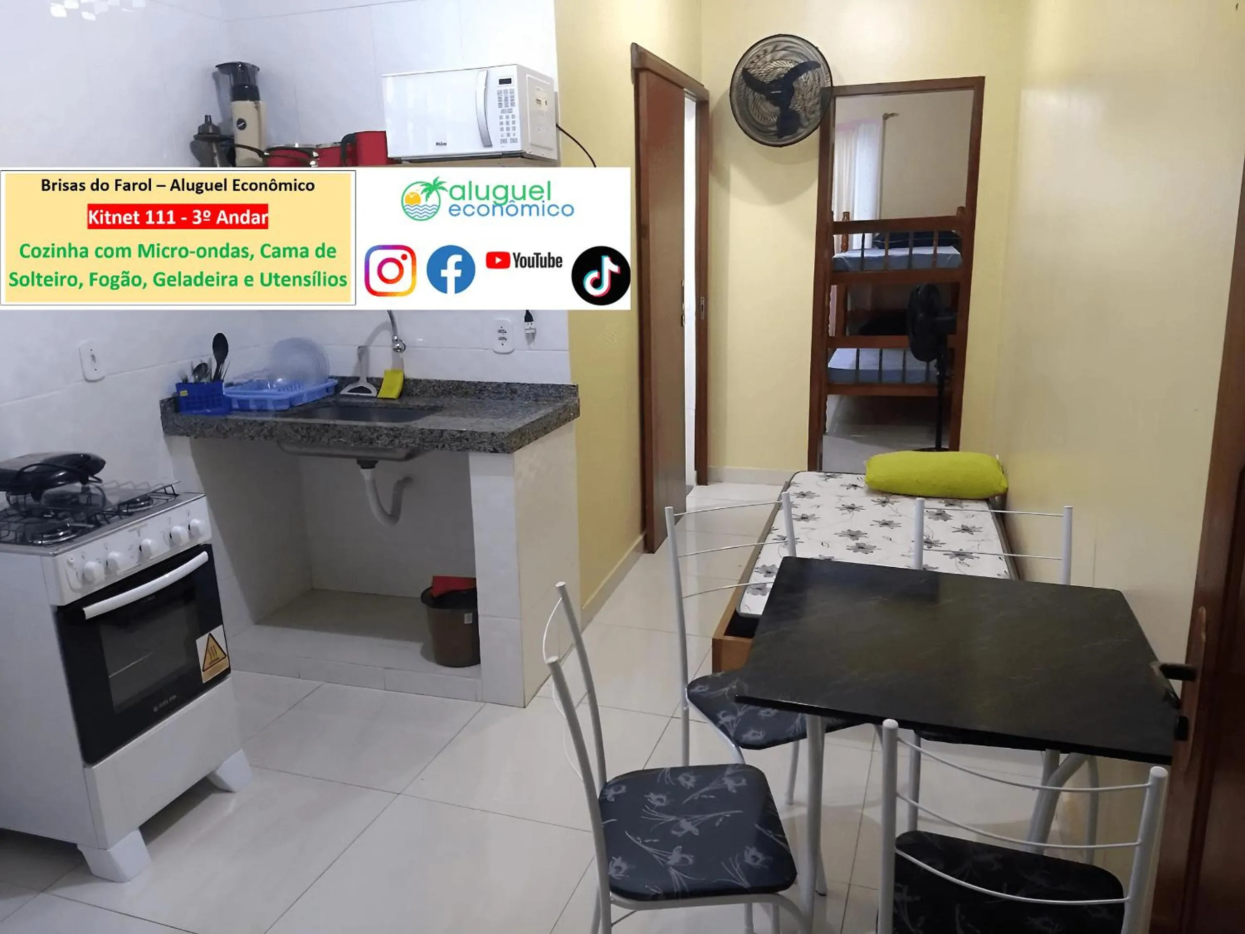Kitchen or kitchenette in Arraial do Cabo - Brisas do Farol - Aluguel Econômico