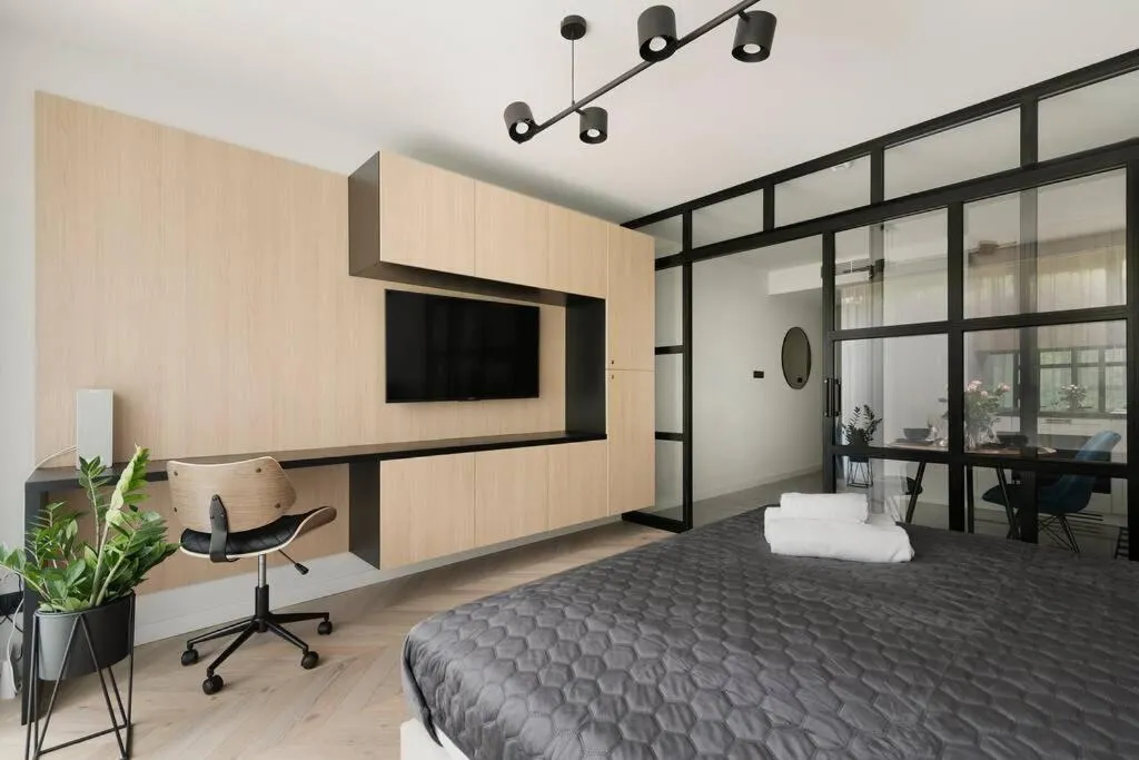 Bed in EASY RENT Apartments - GOLD 36, Basen & SPA, Centrum Free Parking 24h Check-in