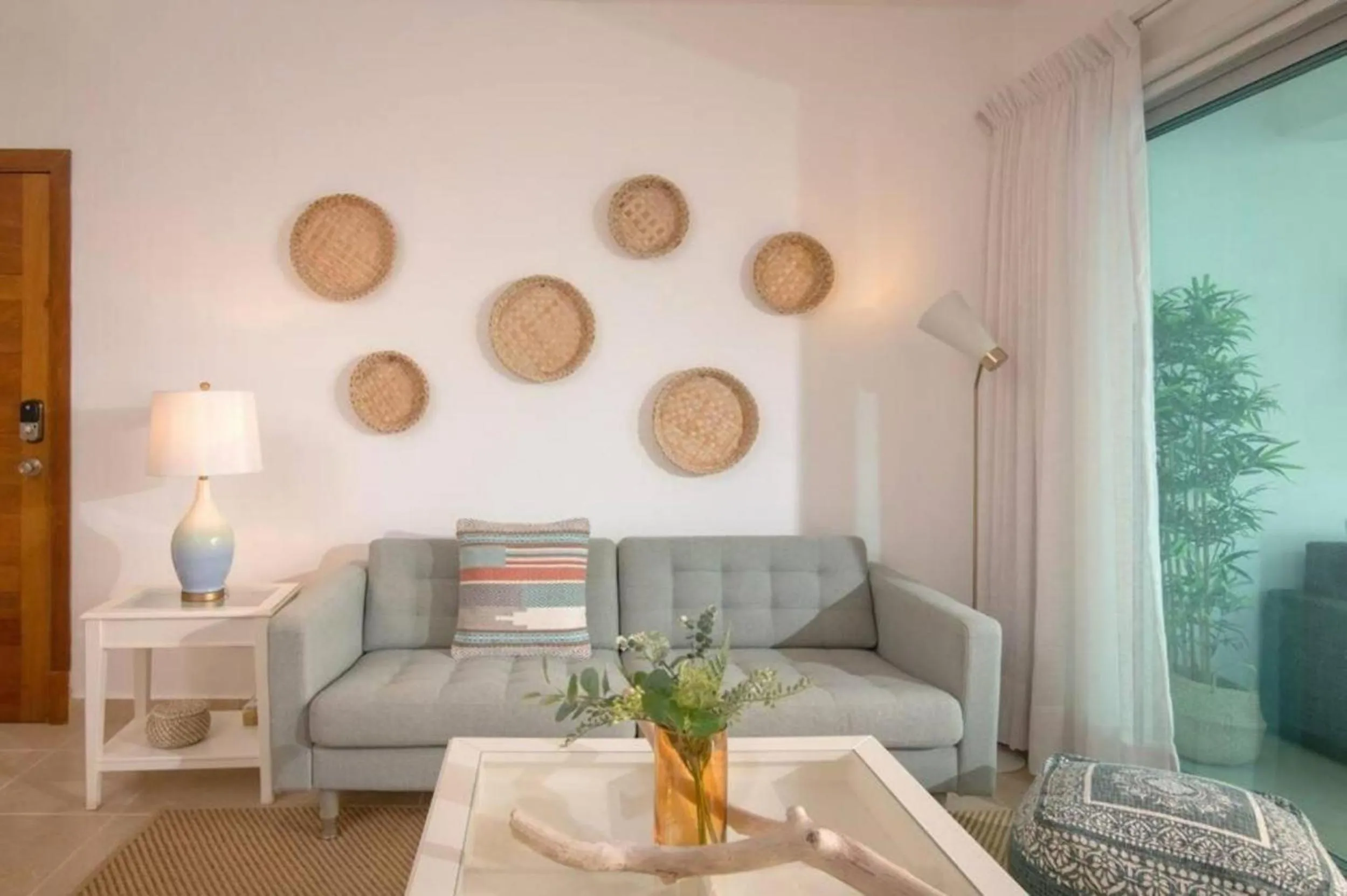 Living room in Lumina at Jardines Punta Cana Village