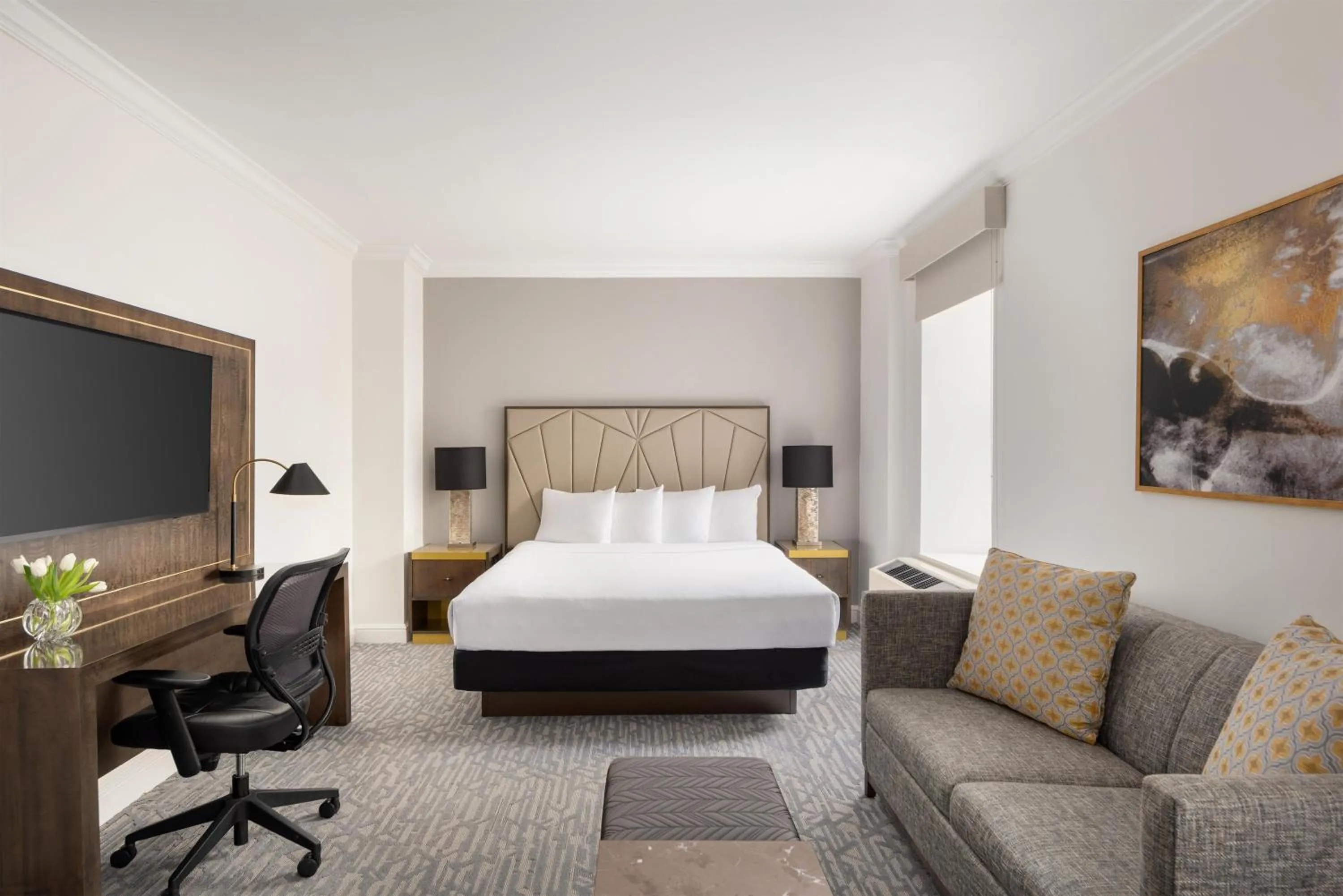 Bedroom, Bed in Martinique New York on Broadway, Curio Collection by Hilton