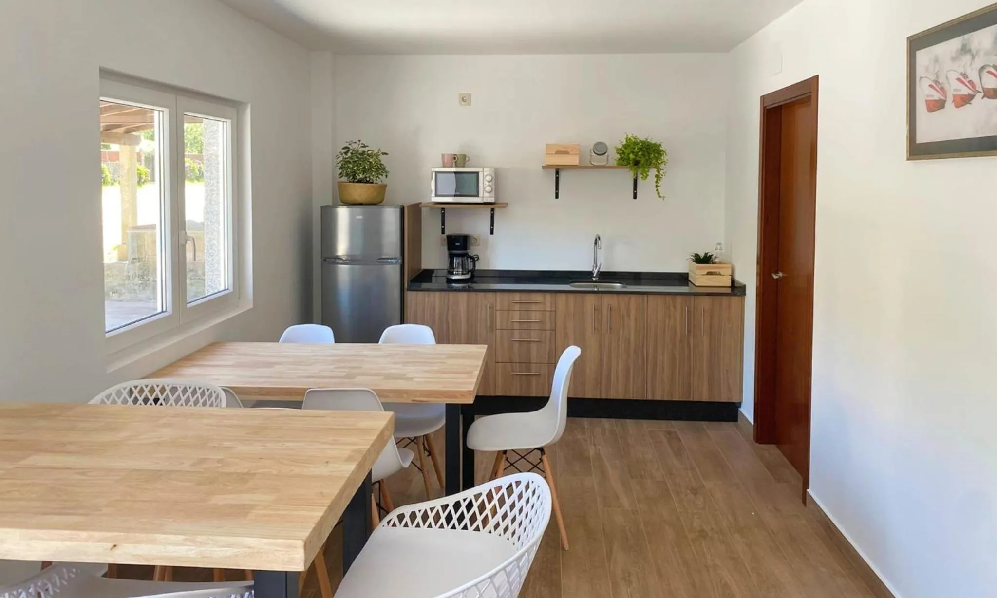 Seating area in Albergue San Pedro