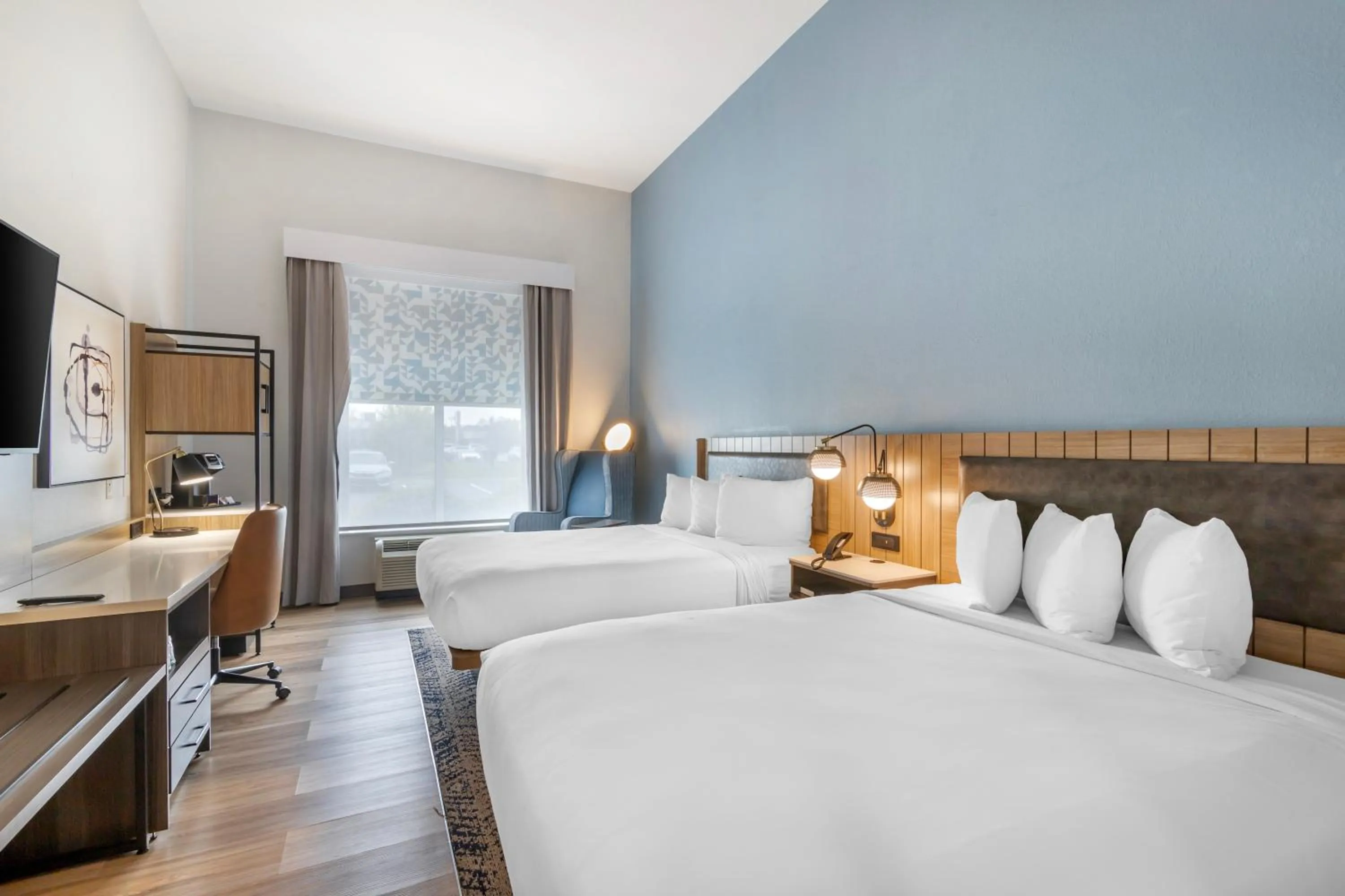 View (from property/room), Bed in Country Inn & Suites By Radisson, Savannah Airport, GA