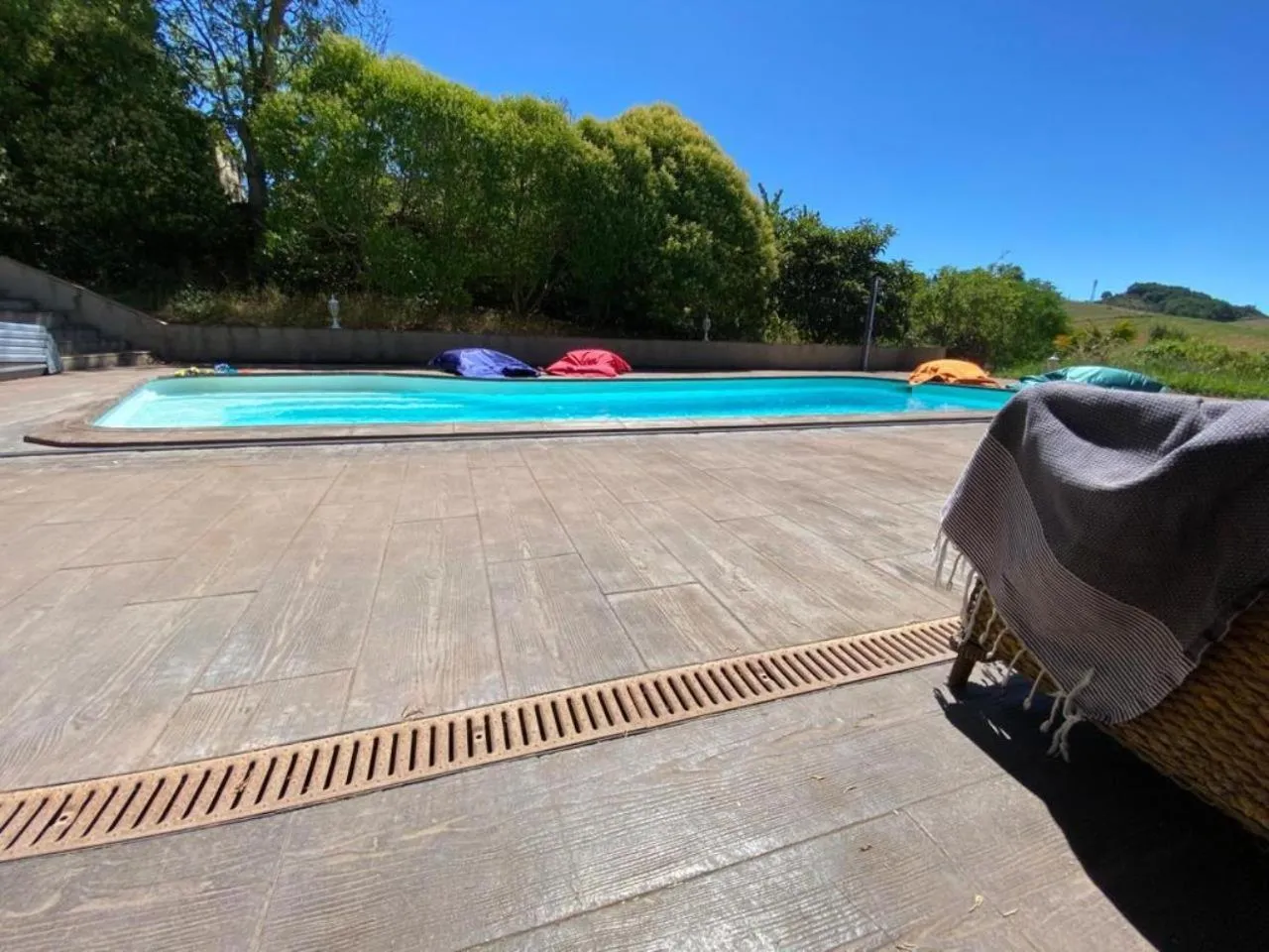 Pool view in Residence La Borde