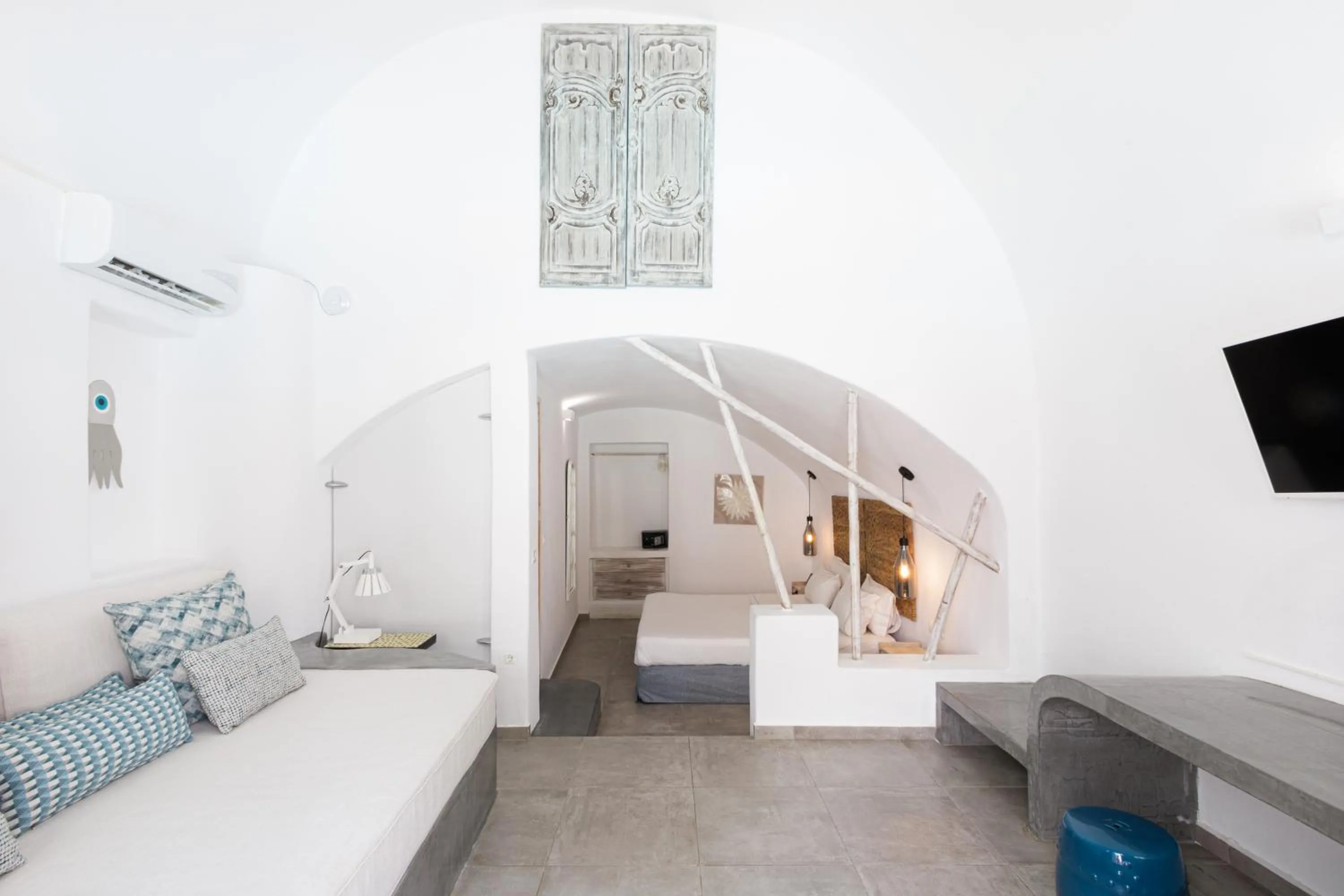 Bedroom in The Museum Project Oia