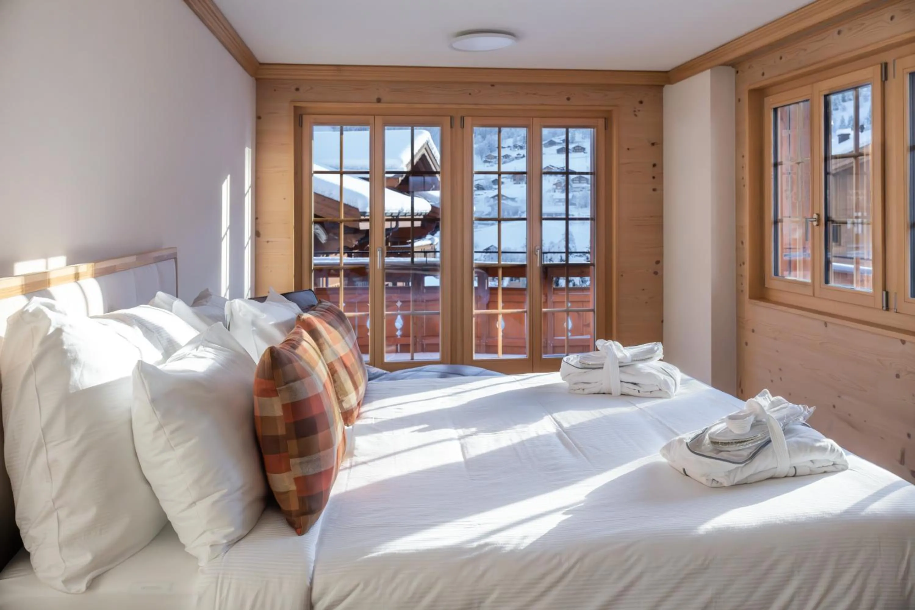 Winter, Bed in Chalet Alia and Apartments-Grindelwald by Swiss Hotel Apartments