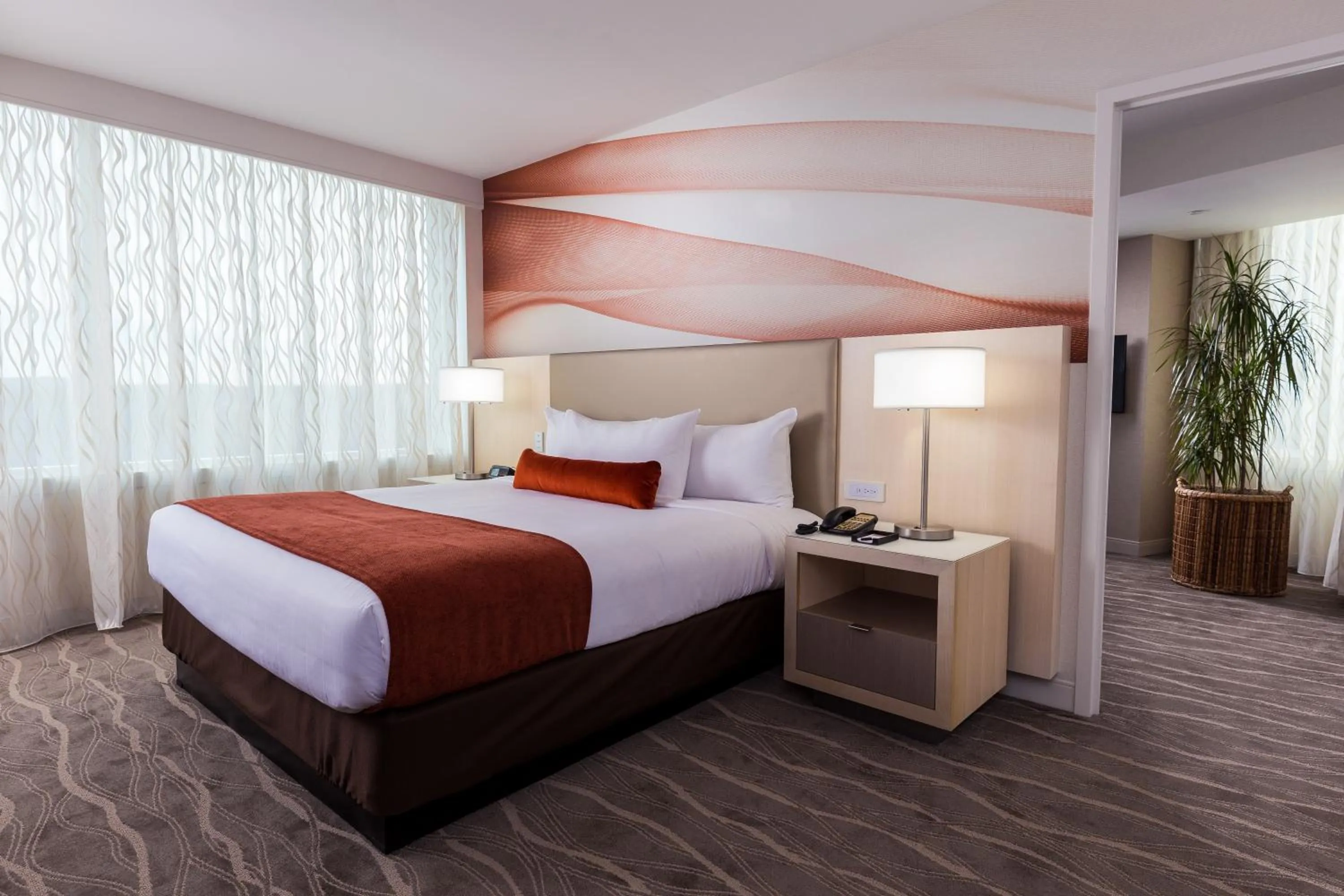 Bedroom, Bed in Mohegan Sun