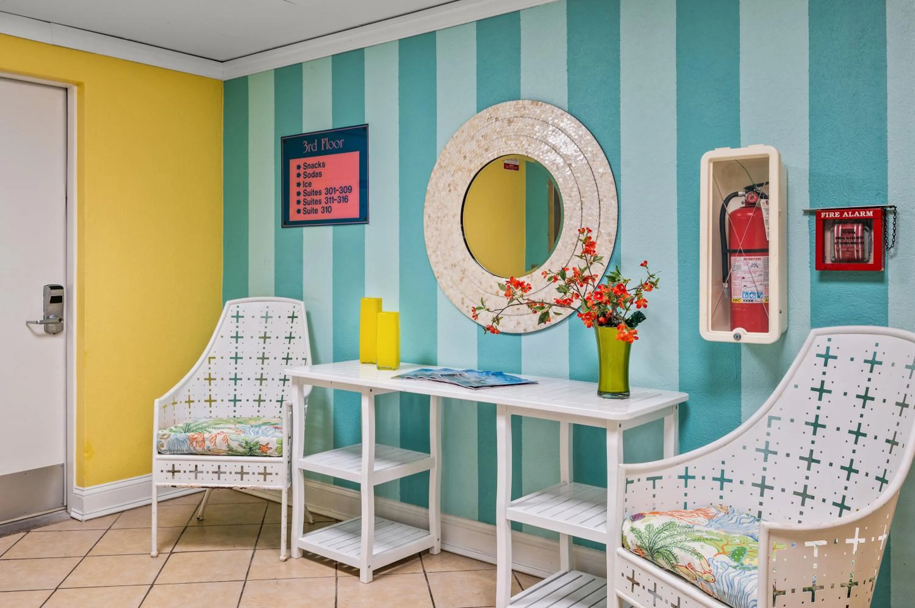 Seating area in Cayman Suites Hotel