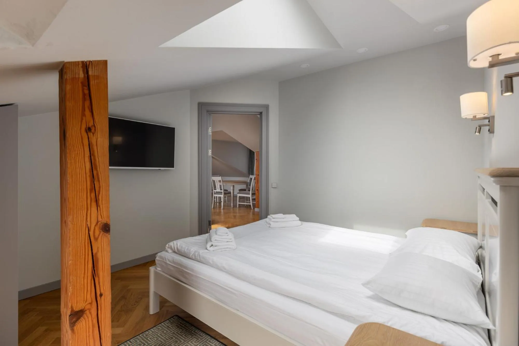 Bed in Roze Republikas Apartments