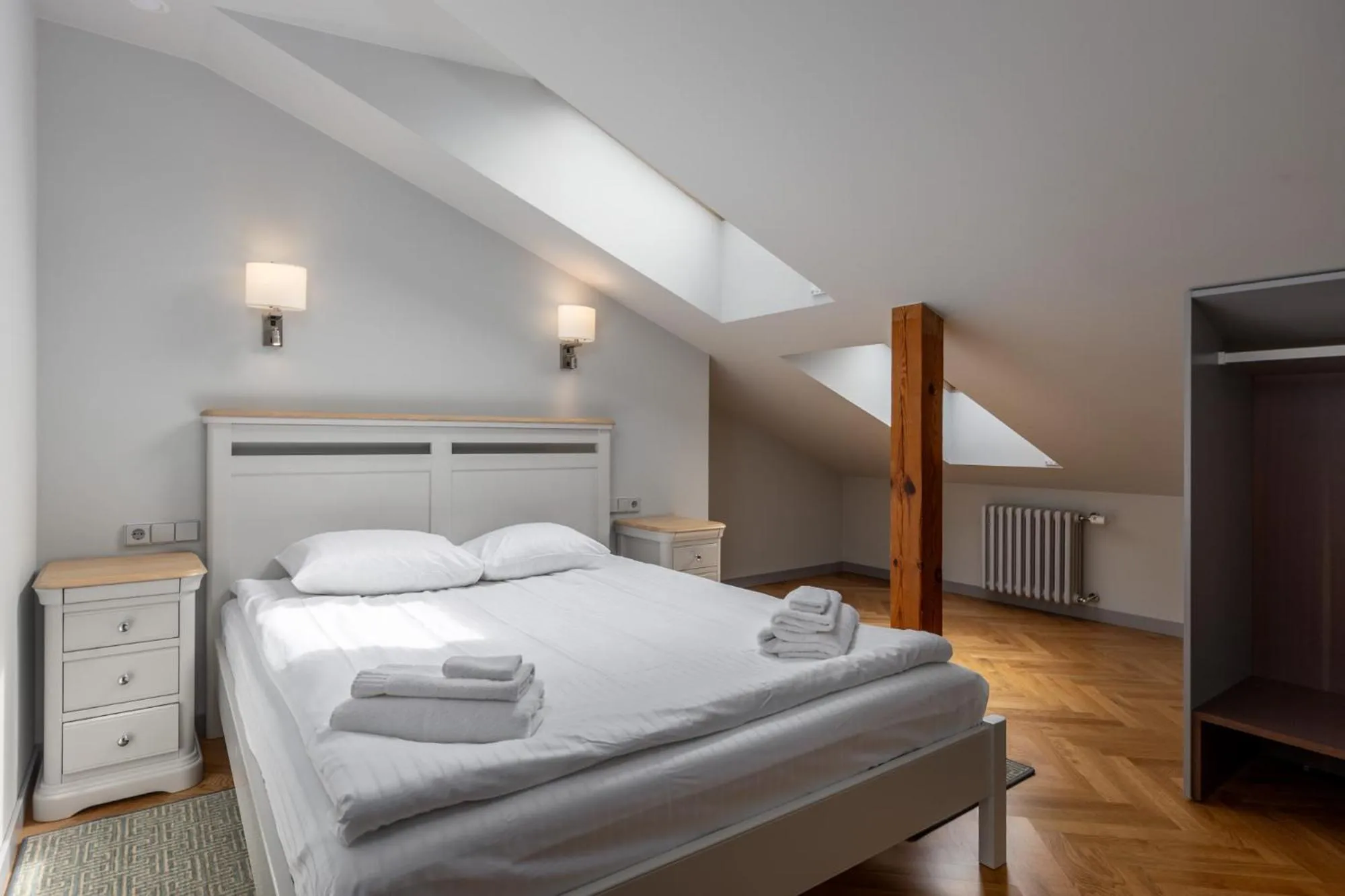 Bed in Roze Republikas Apartments