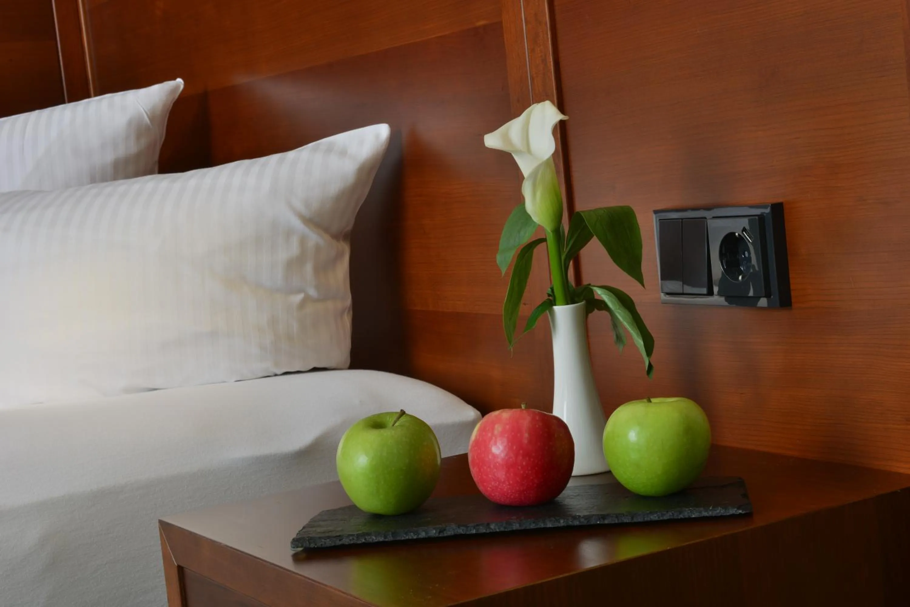 Decorative detail, Bed in Hotel Der Lindenhof