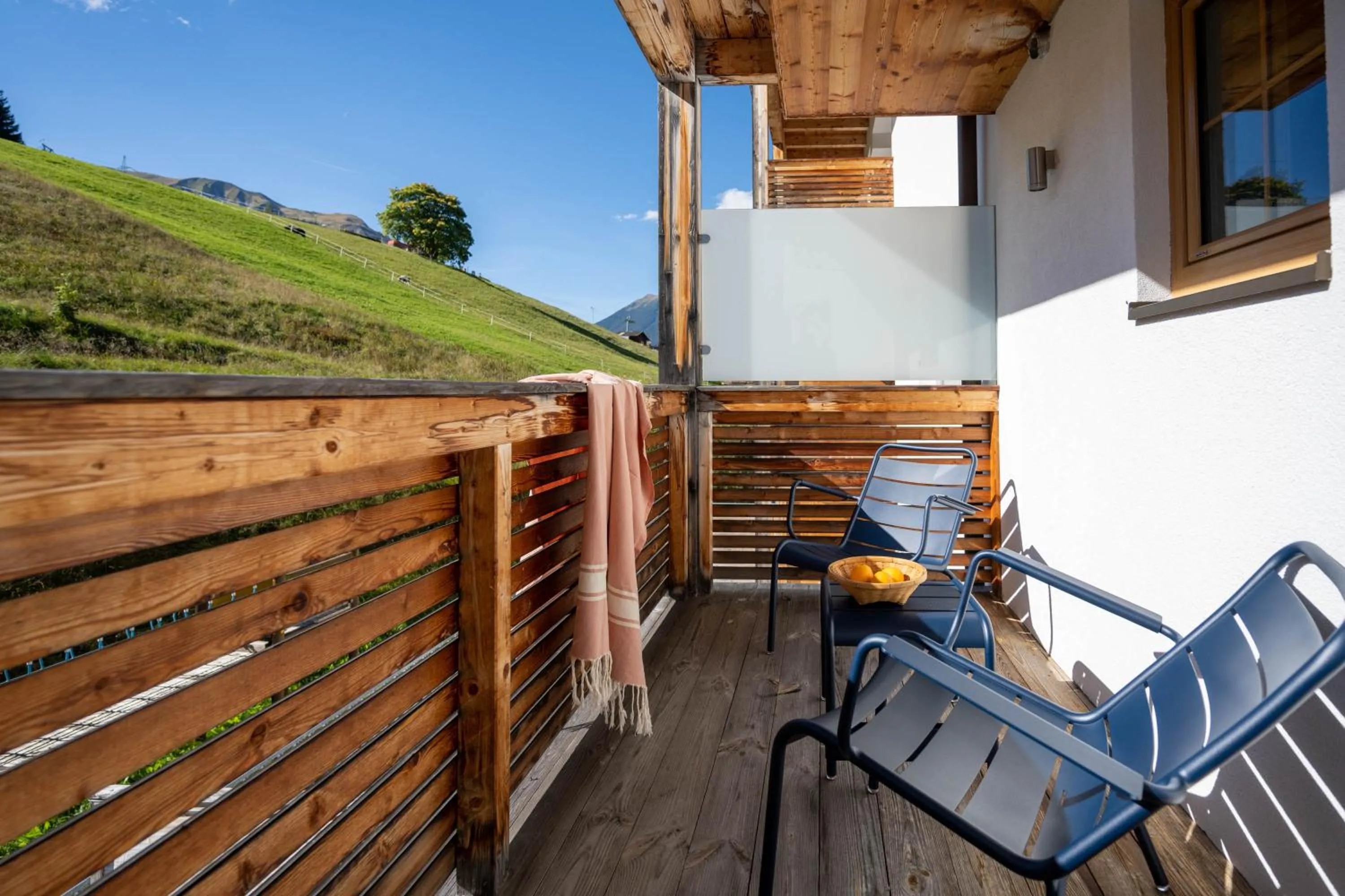 Balcony/Terrace in Boutique Hotel Bellevue Lermoos