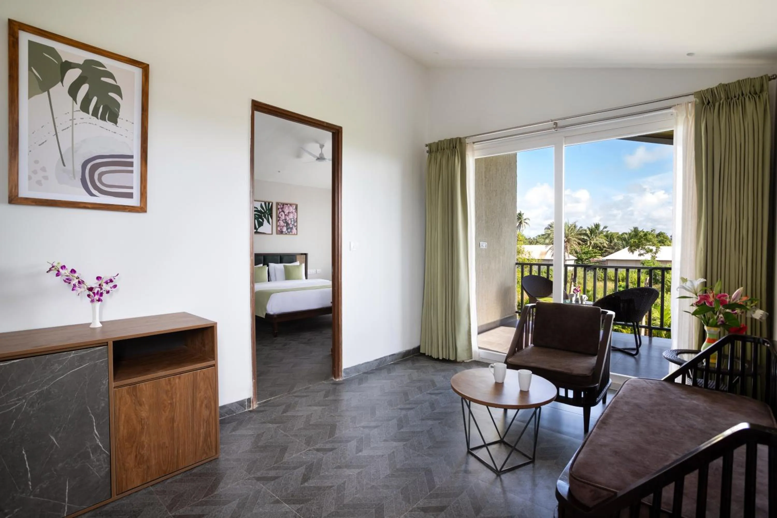 Living room in Sibaya Beach Resort, Morjim